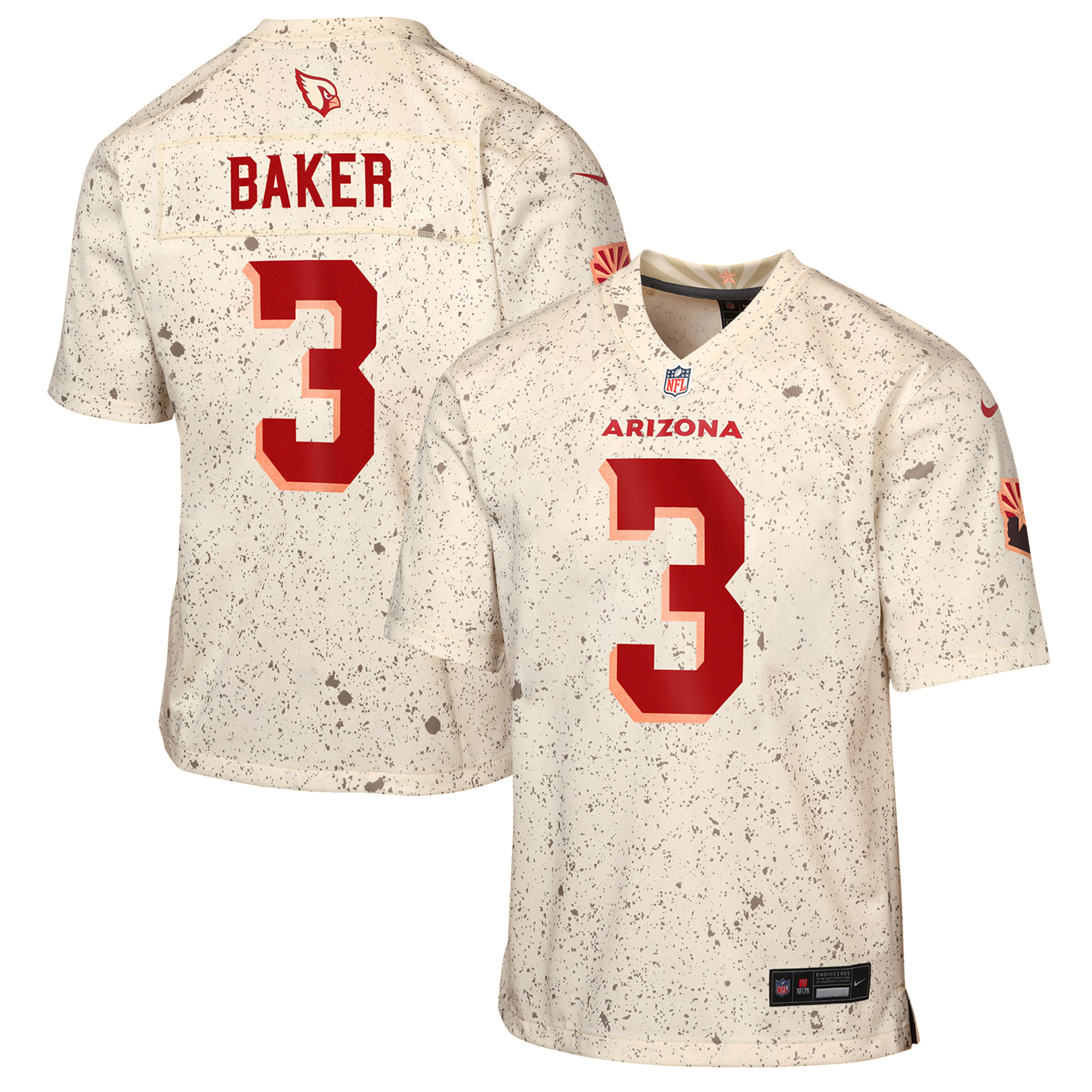 Youth Arizona Cardinals Budda Baker Natural 2025 Rivalries Collection Game Jersey