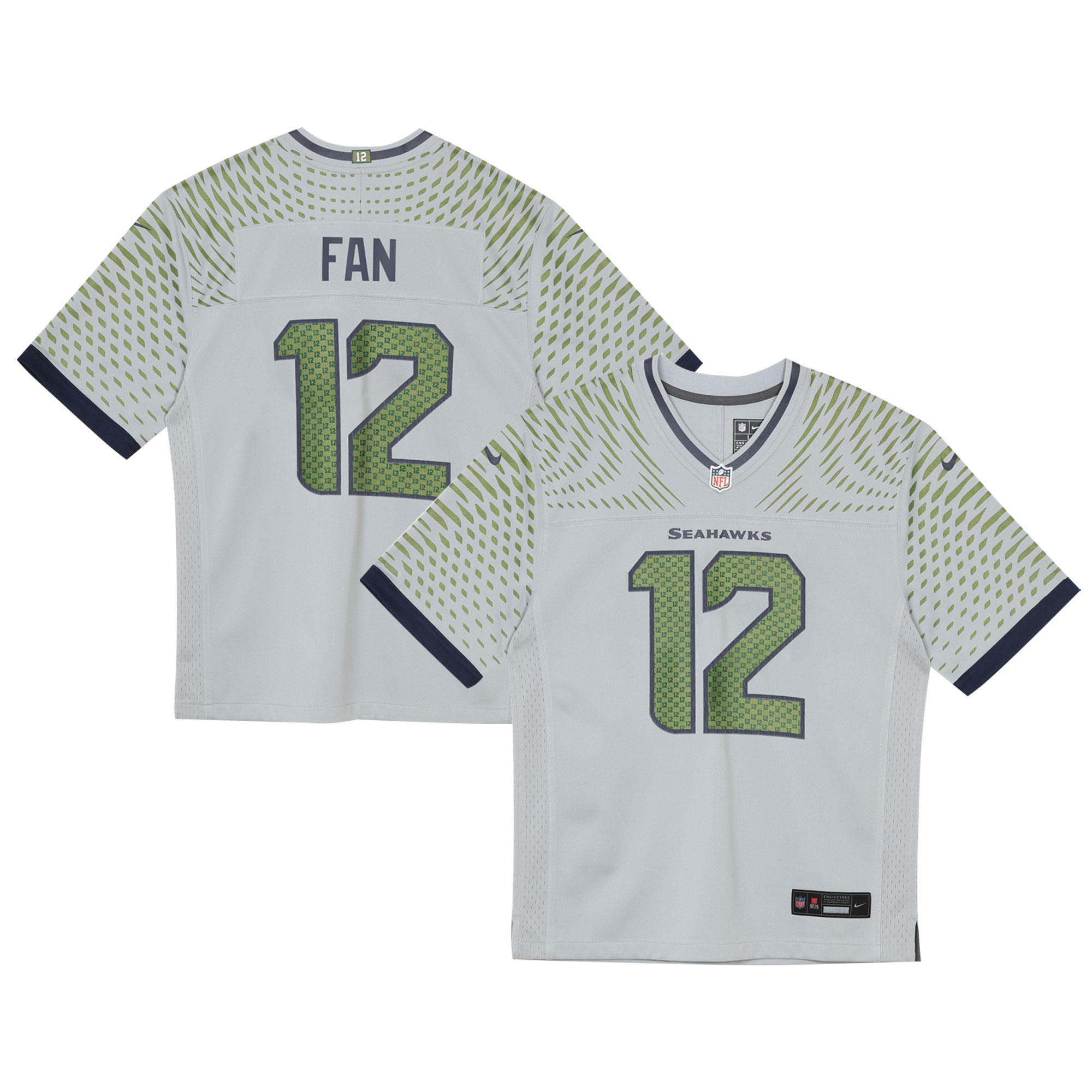 Preschool Seattle Seahawks 12s Wolf Gray 2025 Rivalries Collection Game Jersey