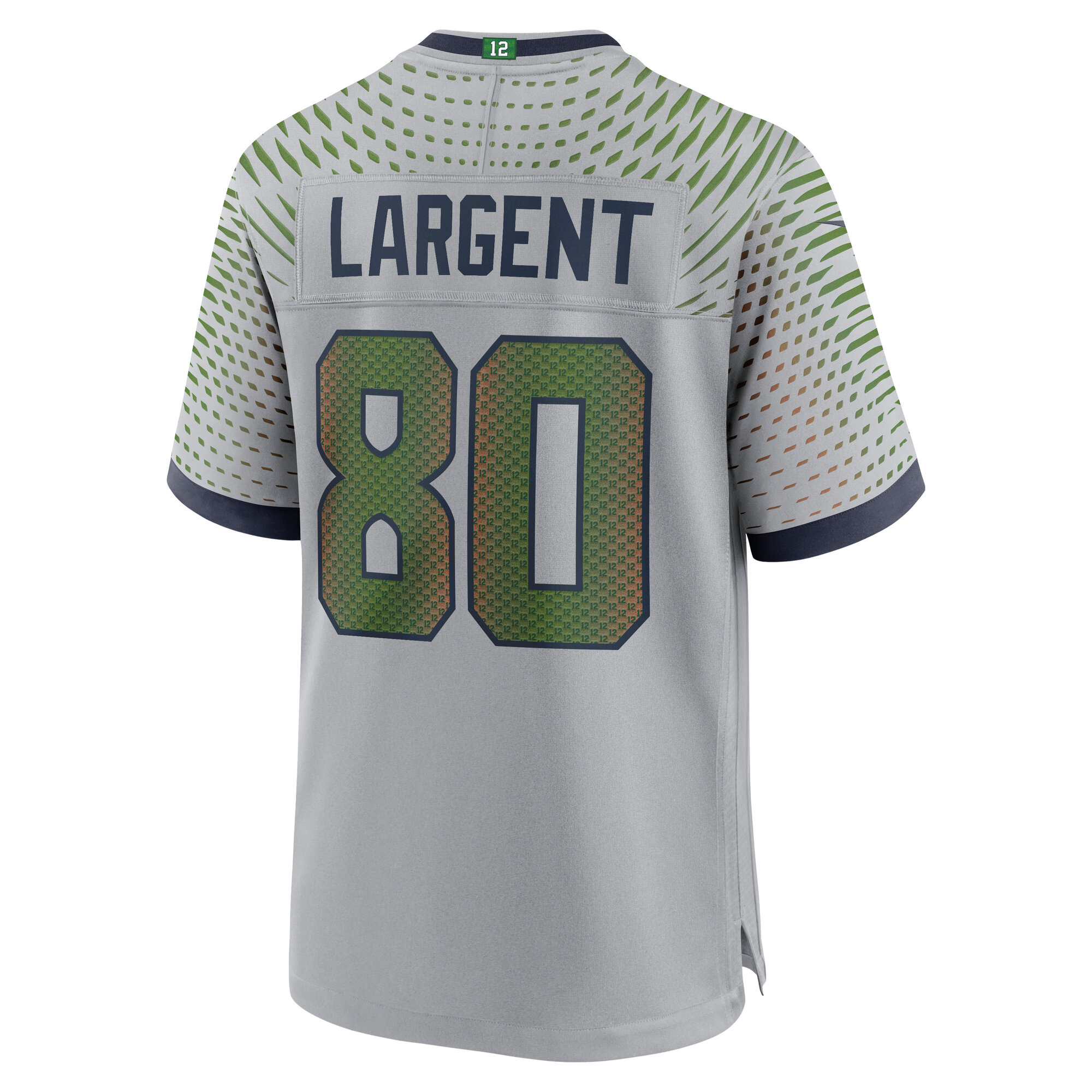 Men's Seattle Seahawks Steve Largent Wolf Gray 2025 Rivalries Collection Retired Player Game Jersey
