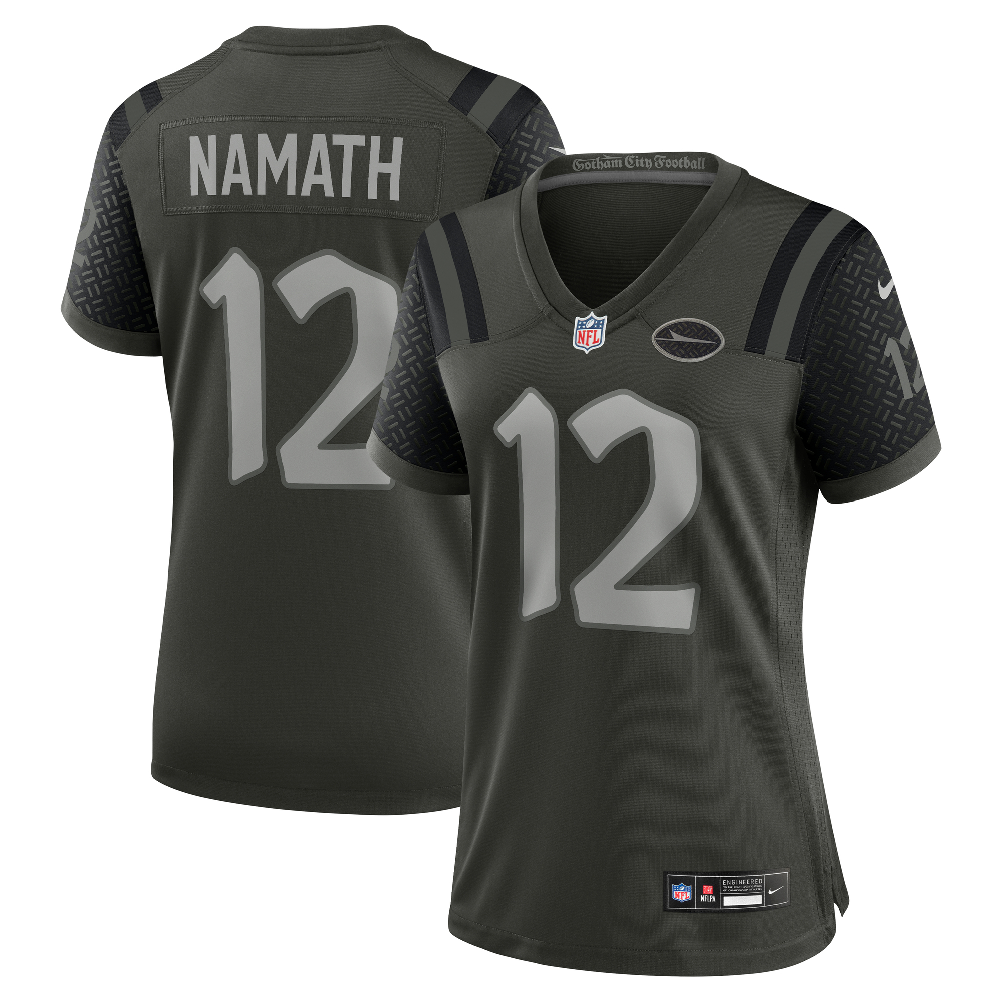 Women's New York Jets Joe Namath Gotham Green 2025 Rivalries Collection Retired Player Game Jersey