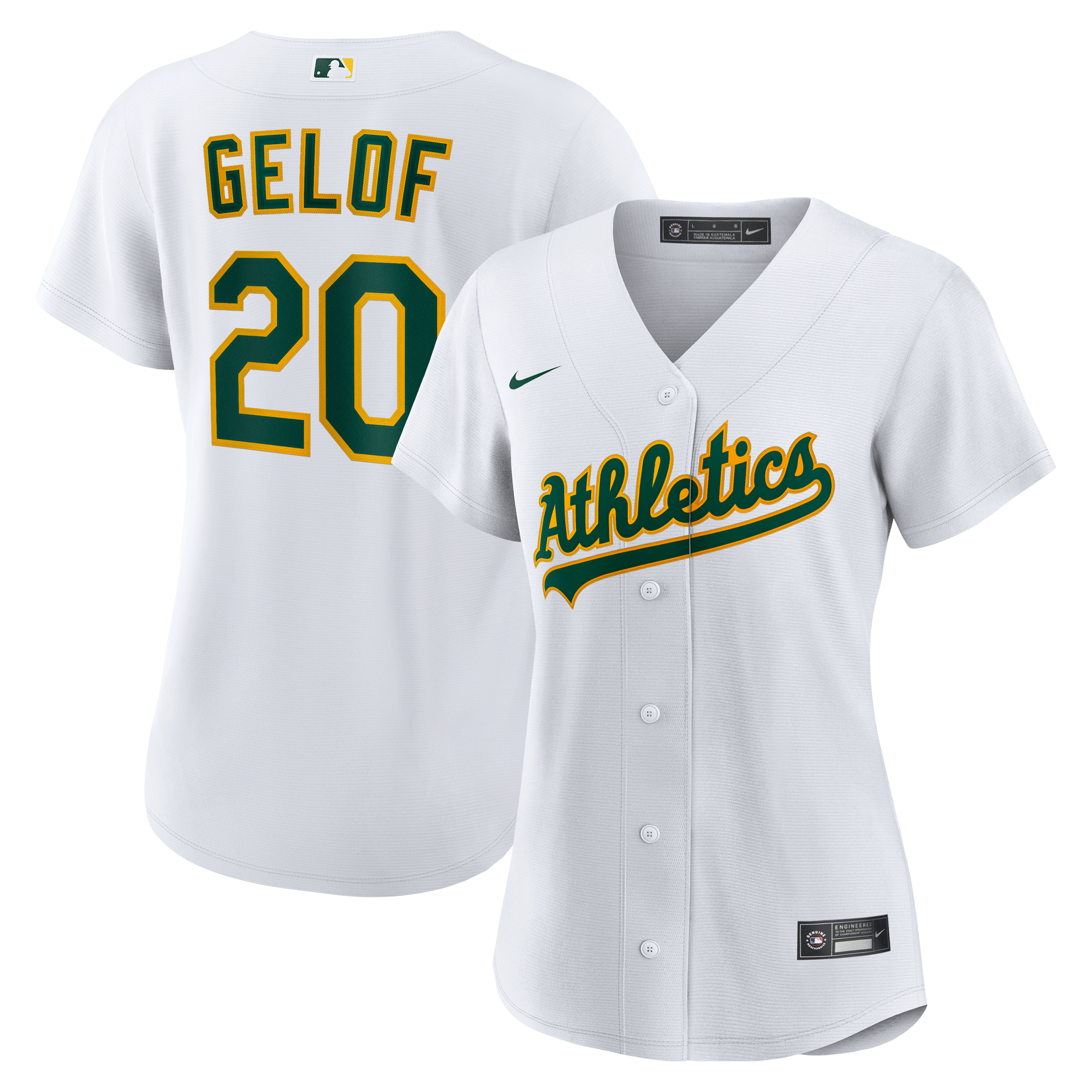 Women's Athletics Zack Gelof White Home Replica Player Jersey