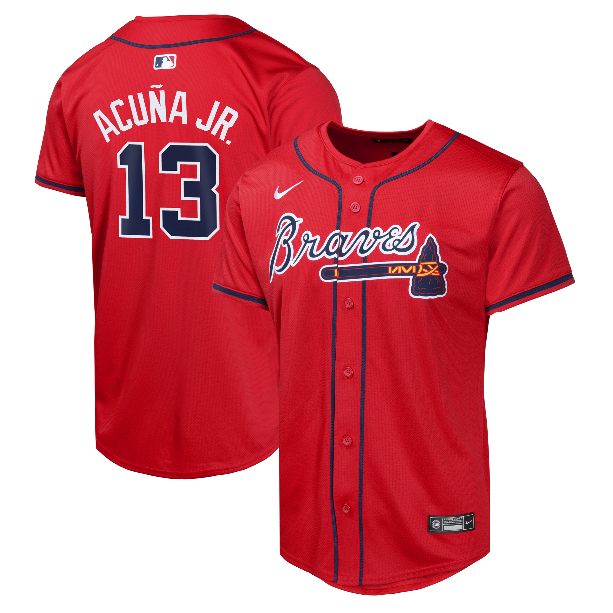 Youth Atlanta Braves Ronald Acuña Jr. Red Alternate Limited Player Jersey