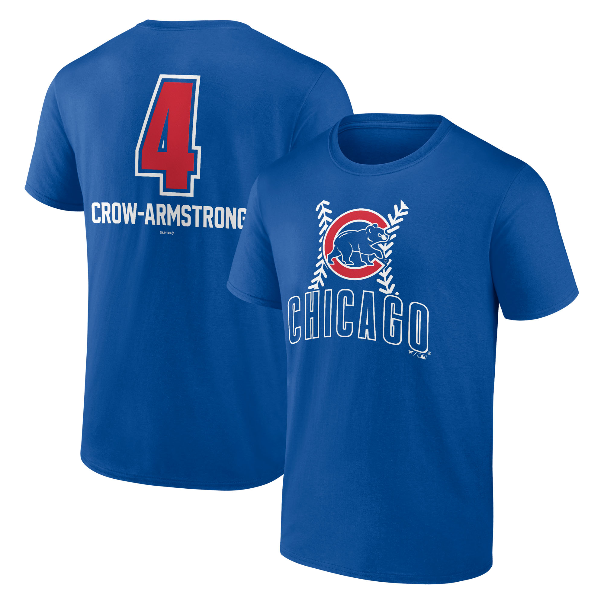 Men's Chicago Cubs Pete Crow-Armstrong Royal Fastball Player Name & Number T-Shirt