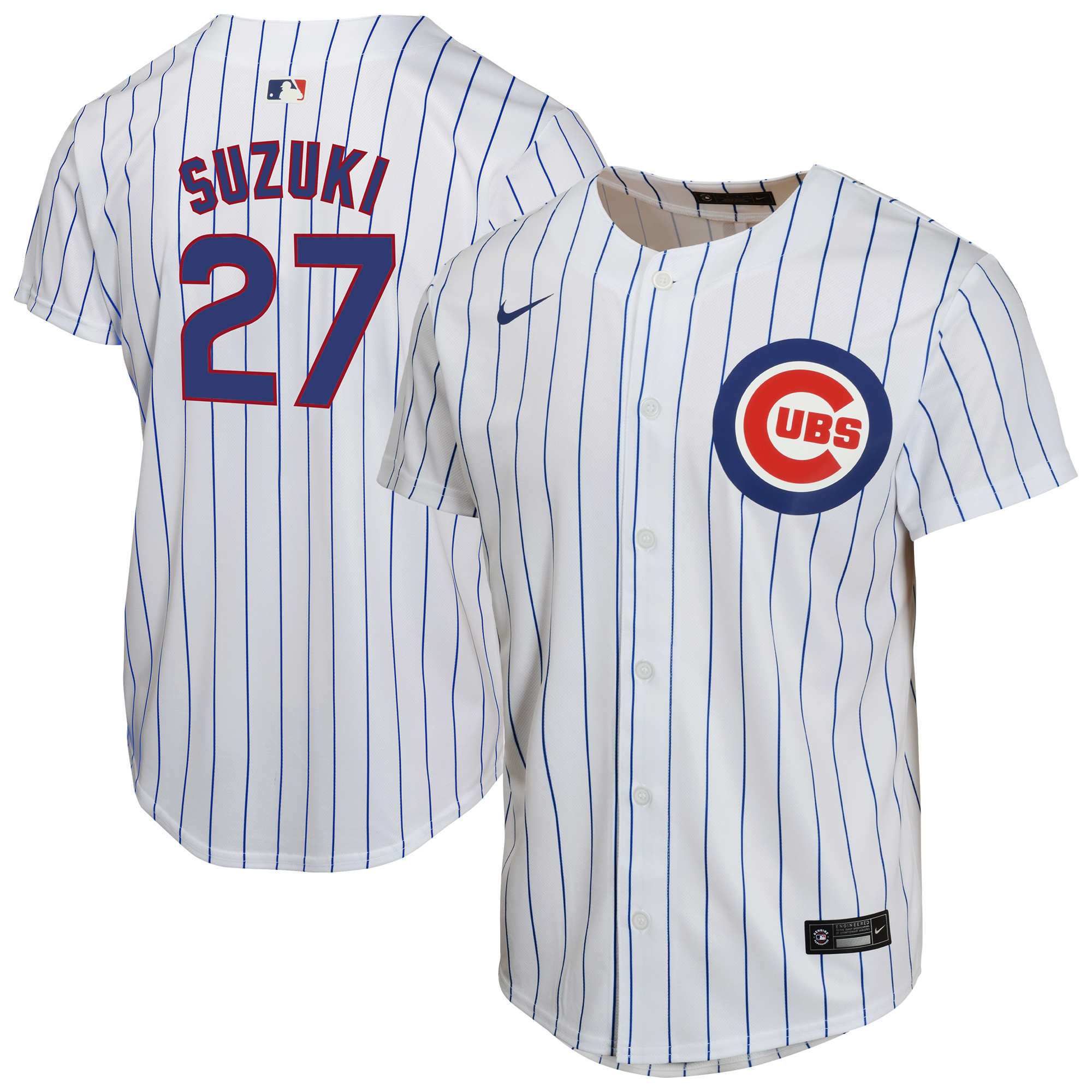 Youth Chicago Cubs Seiya Suzuki White Home Game Jersey