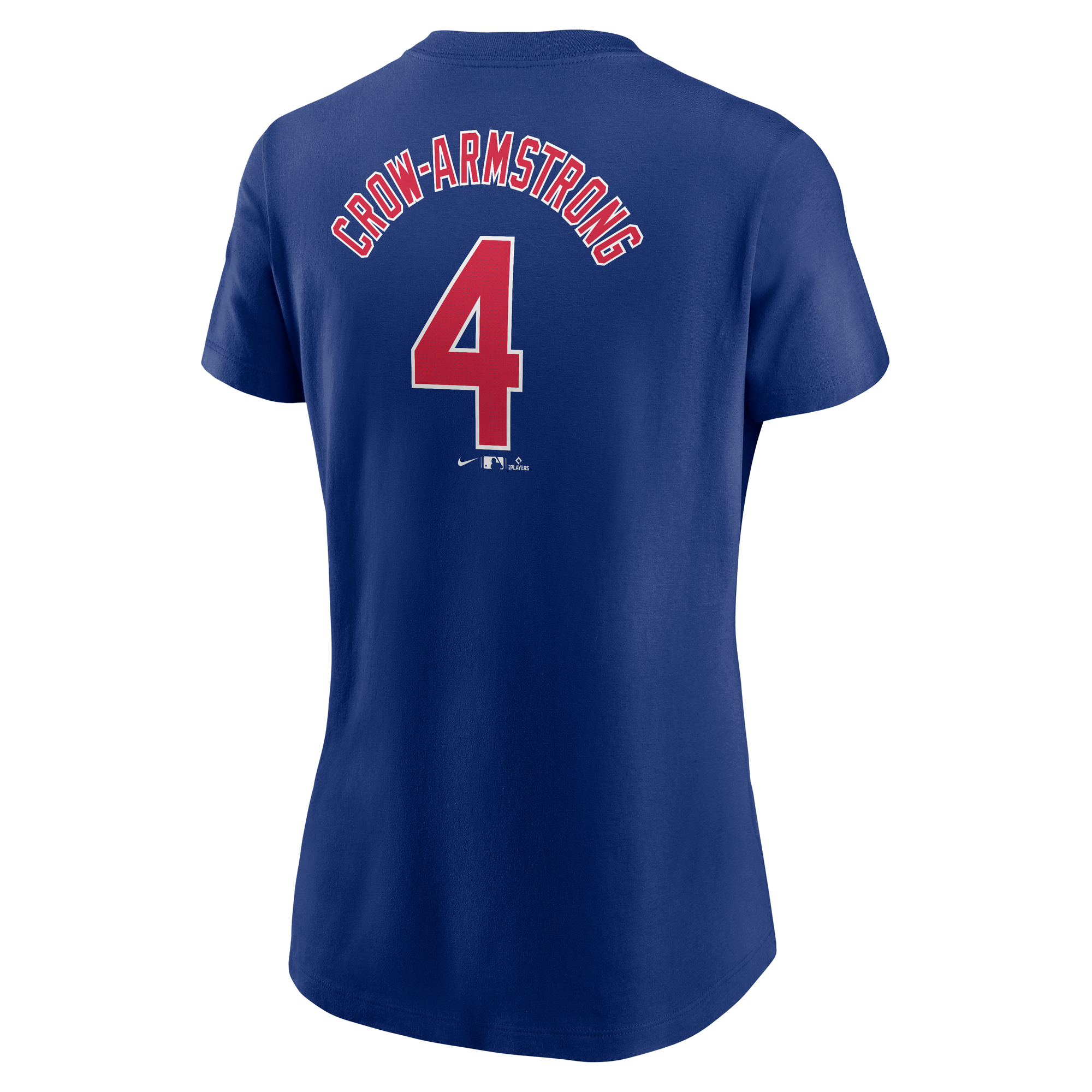 Women's Chicago Cubs Pete Crow-Armstrong Royal Cooperstown Collection Fuse Name & Number T-Shirt