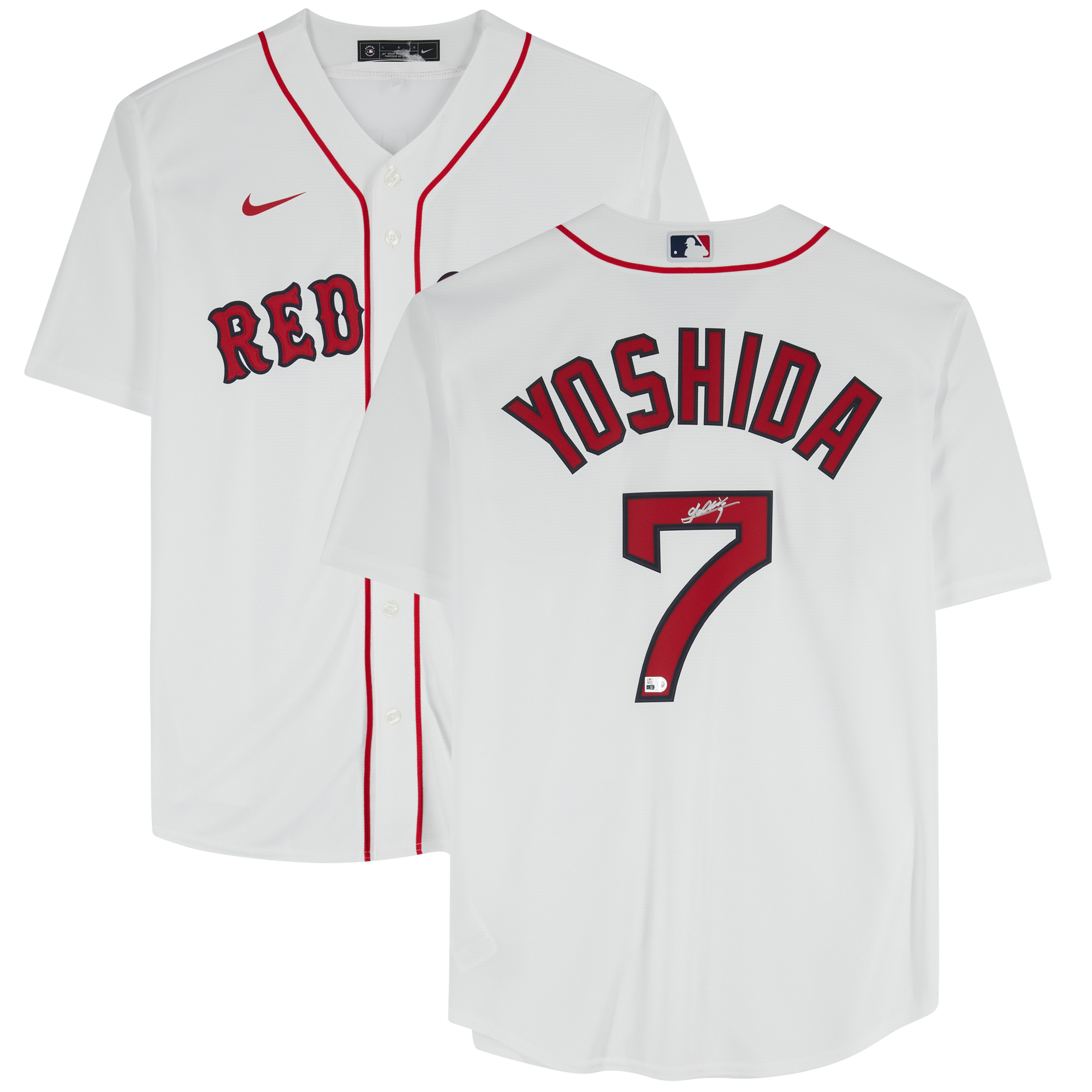 Masataka Yoshida Boston Red Sox Autographed Fanatics Authentic White Replica Jersey