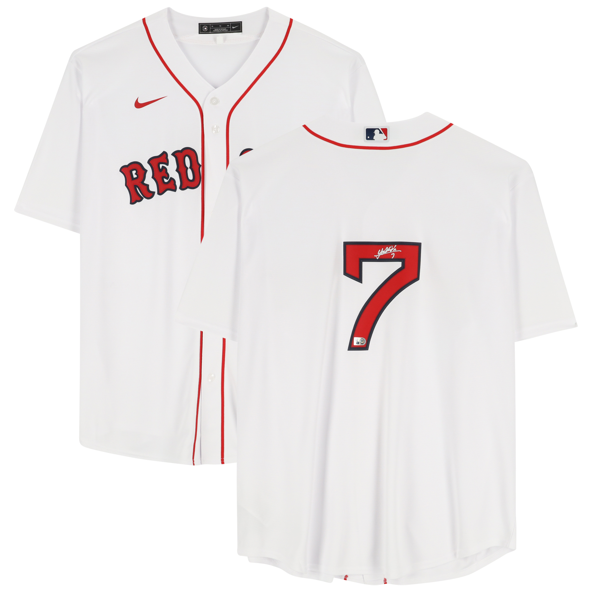 Masataka Yoshida Boston Red Sox Autographed Fanatics Authentic White Replica Jersey