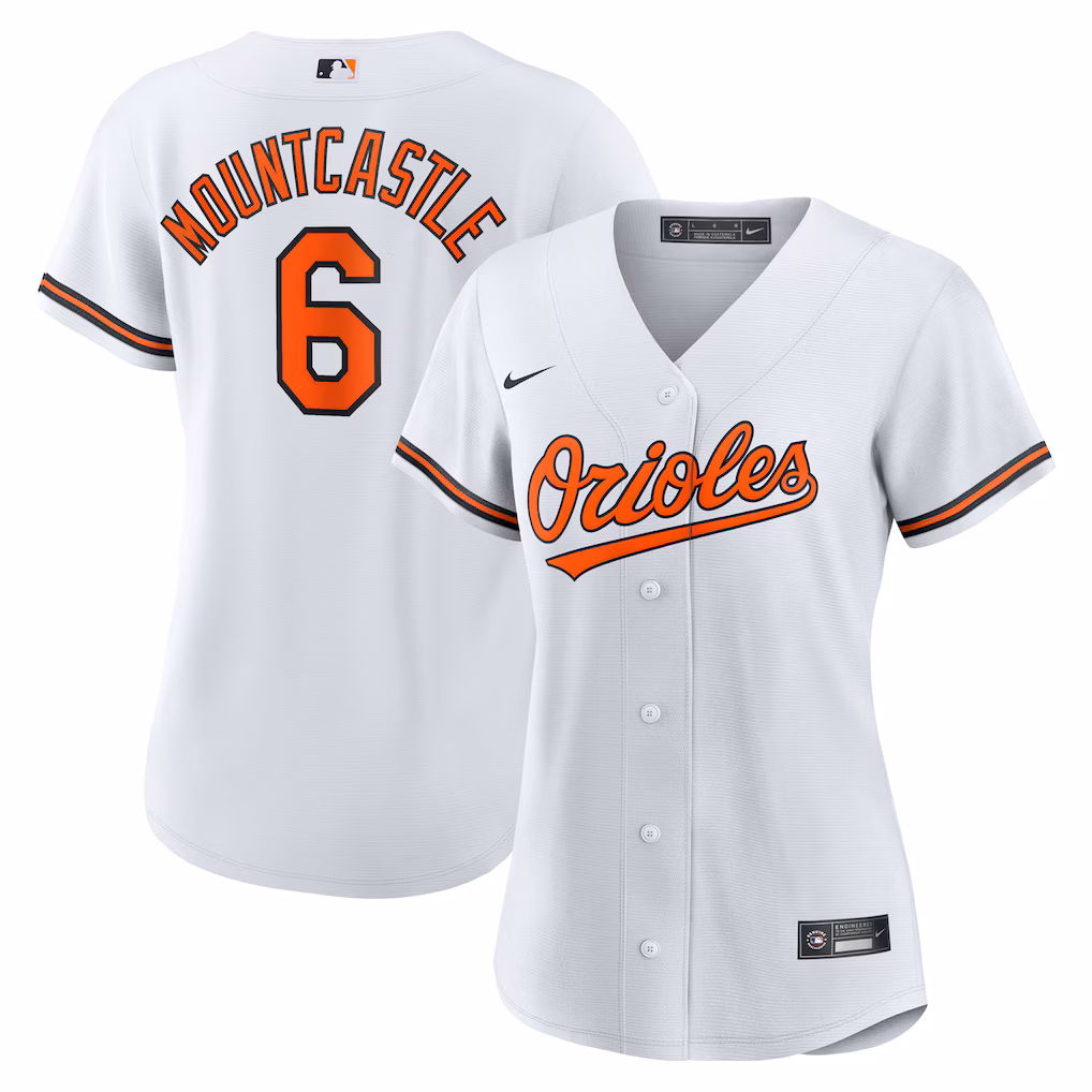 Women's Baltimore Orioles Ryan Mountcastle White Home Replica Jersey