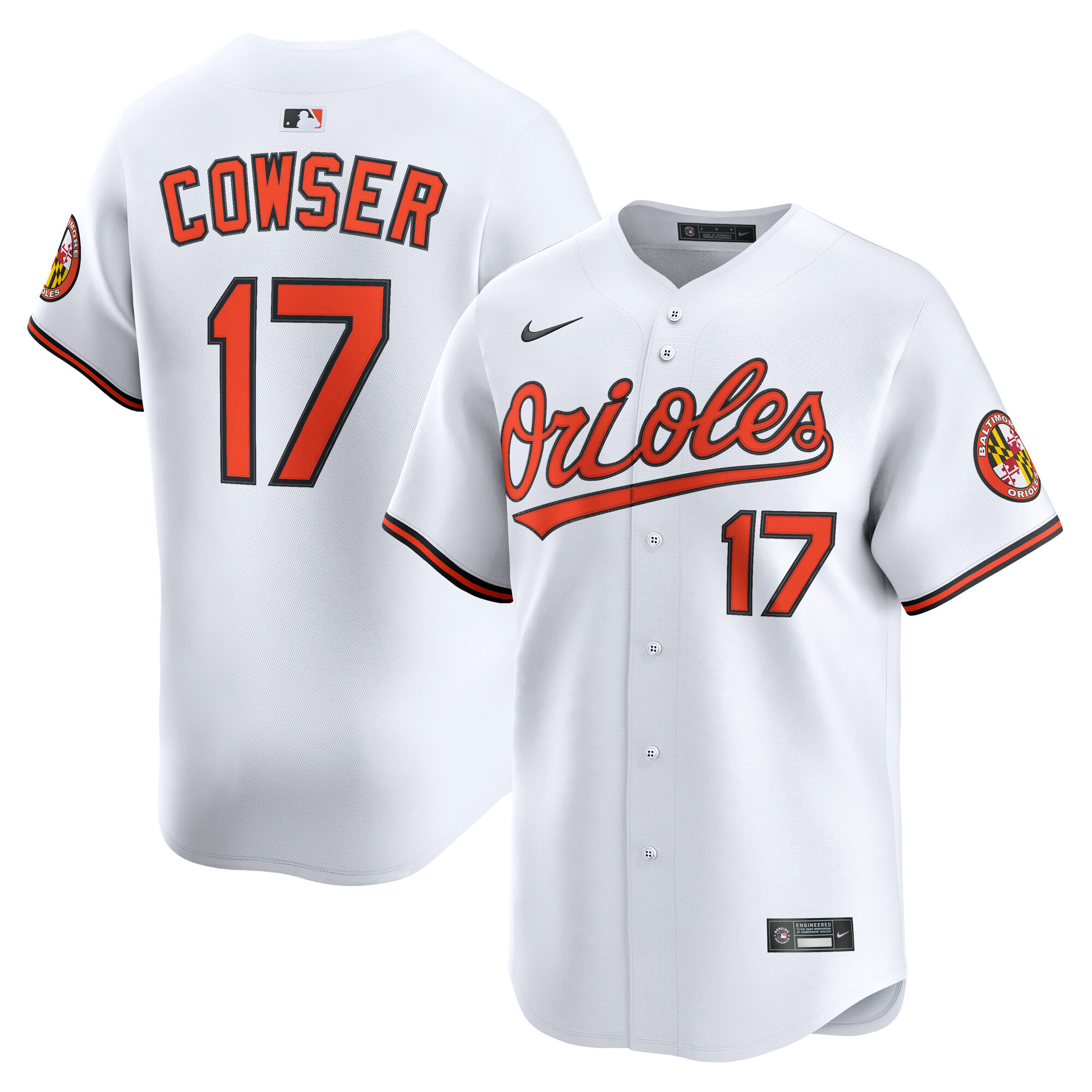 Men's Baltimore Orioles Colton Cowser White Home Limited Player Jersey