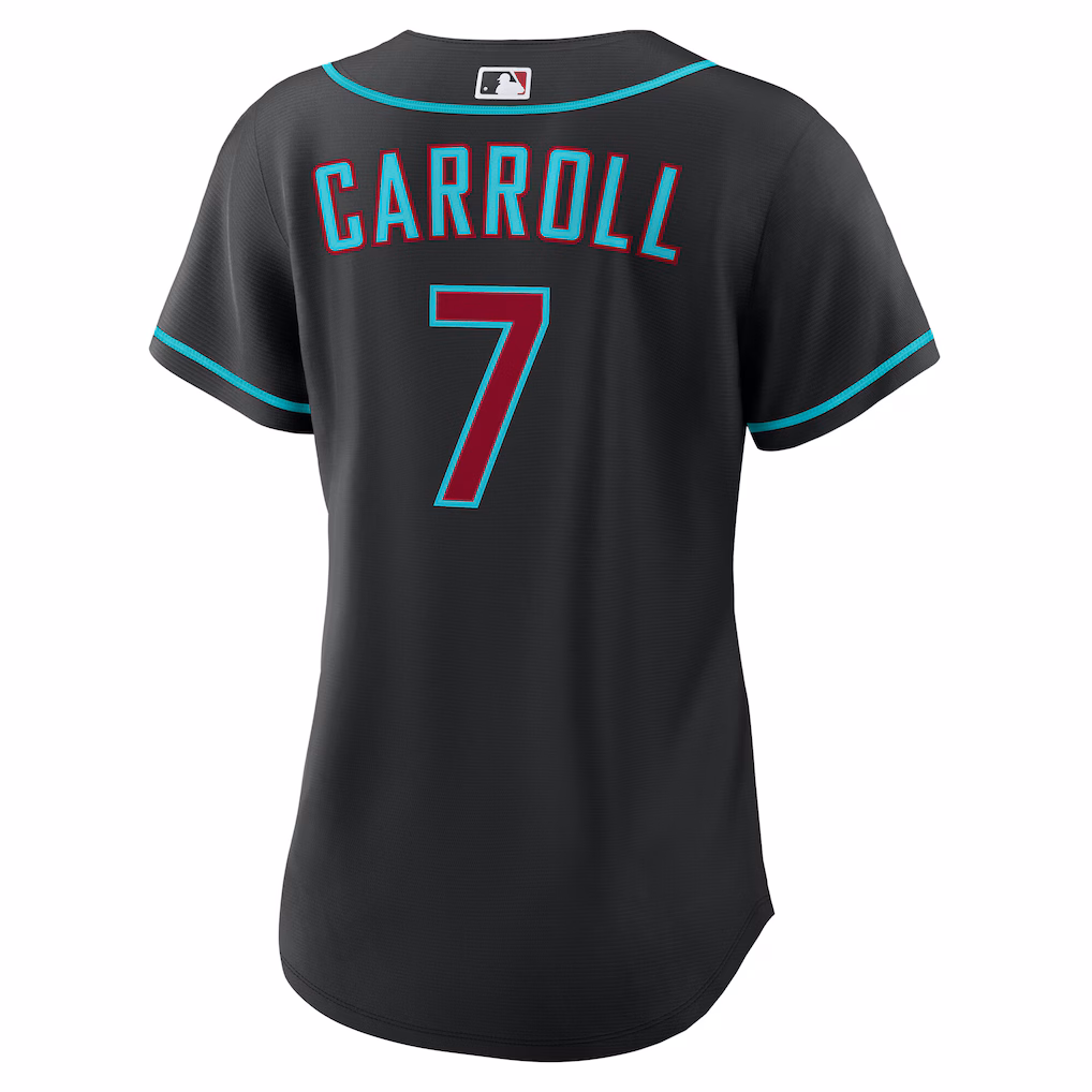 Women's Arizona Diamondbacks Corbin Carroll Black Alternate Replica Jersey