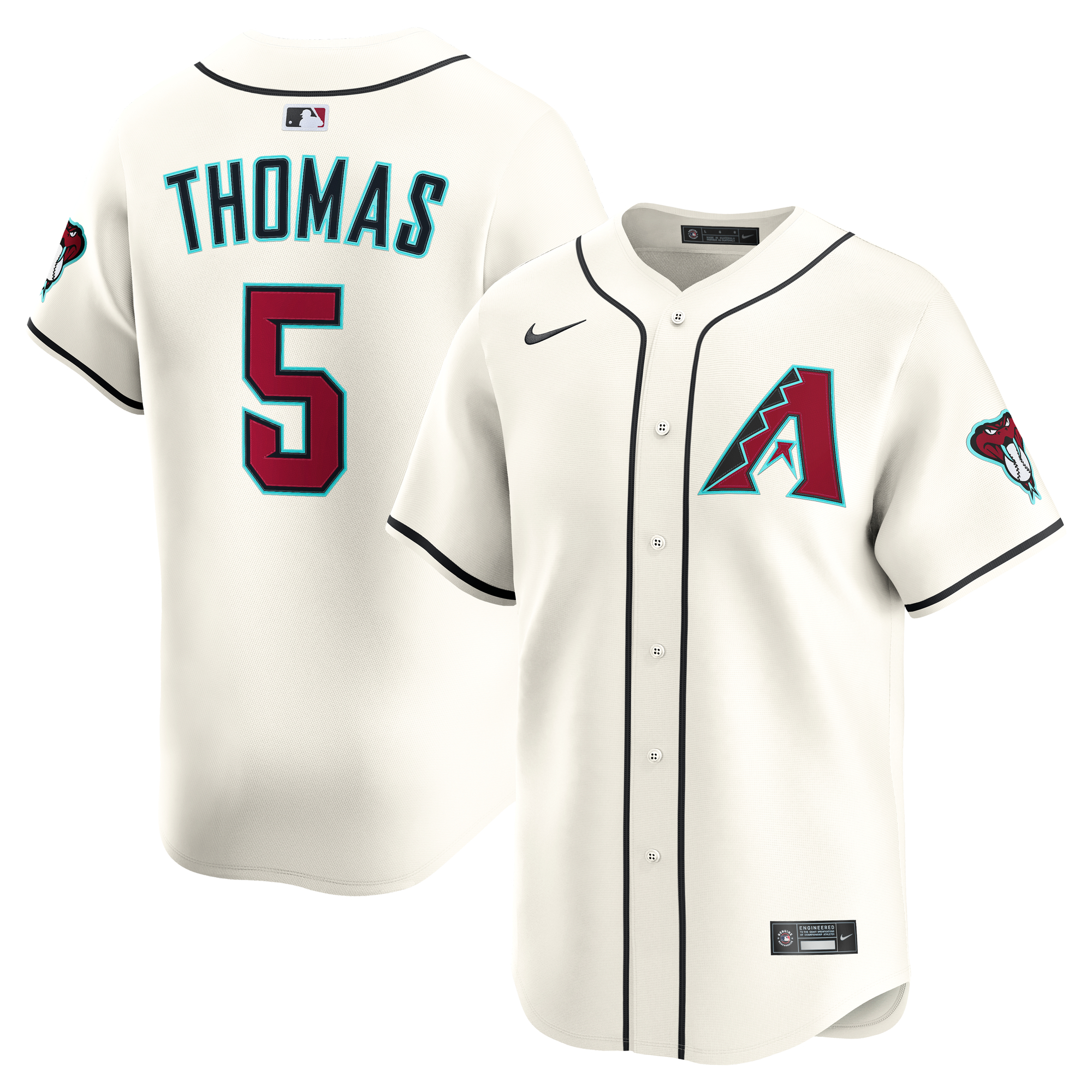 Men's Arizona Diamondbacks Alek Thomas Cream Home Limited Player Jersey