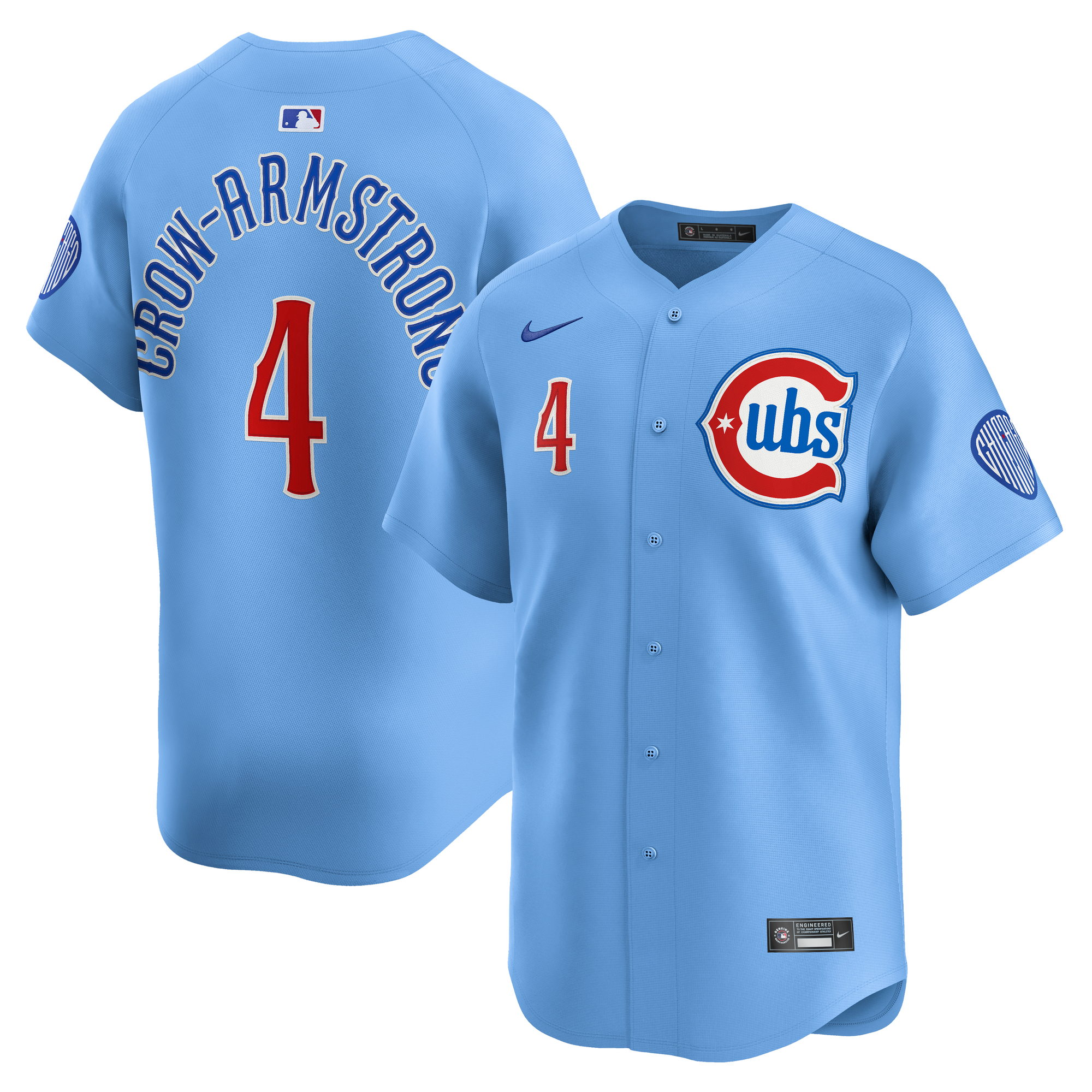 Men's Chicago Cubs Pete Crow-Armstrong Light Blue Alternate Limited Player Jersey