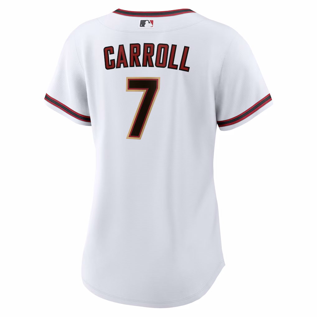 Women's Arizona Diamondbacks Corbin Carroll White Home Replica Player Jersey
