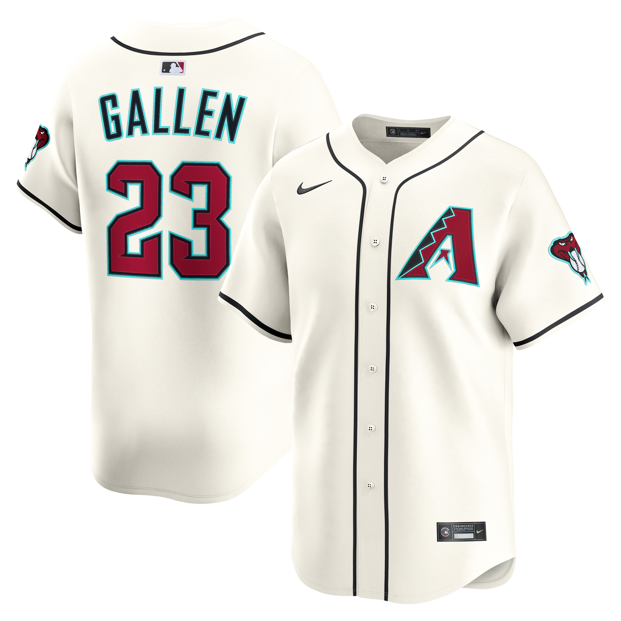 Men's Arizona Diamondbacks Zac Gallen Cream Home Limited Player Jersey
