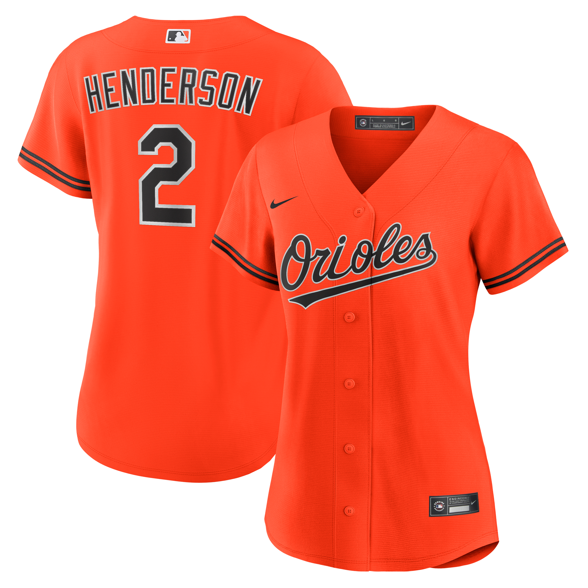 Women's Baltimore Orioles Gunnar Henderson Orange Alternate 2 Replica Jersey