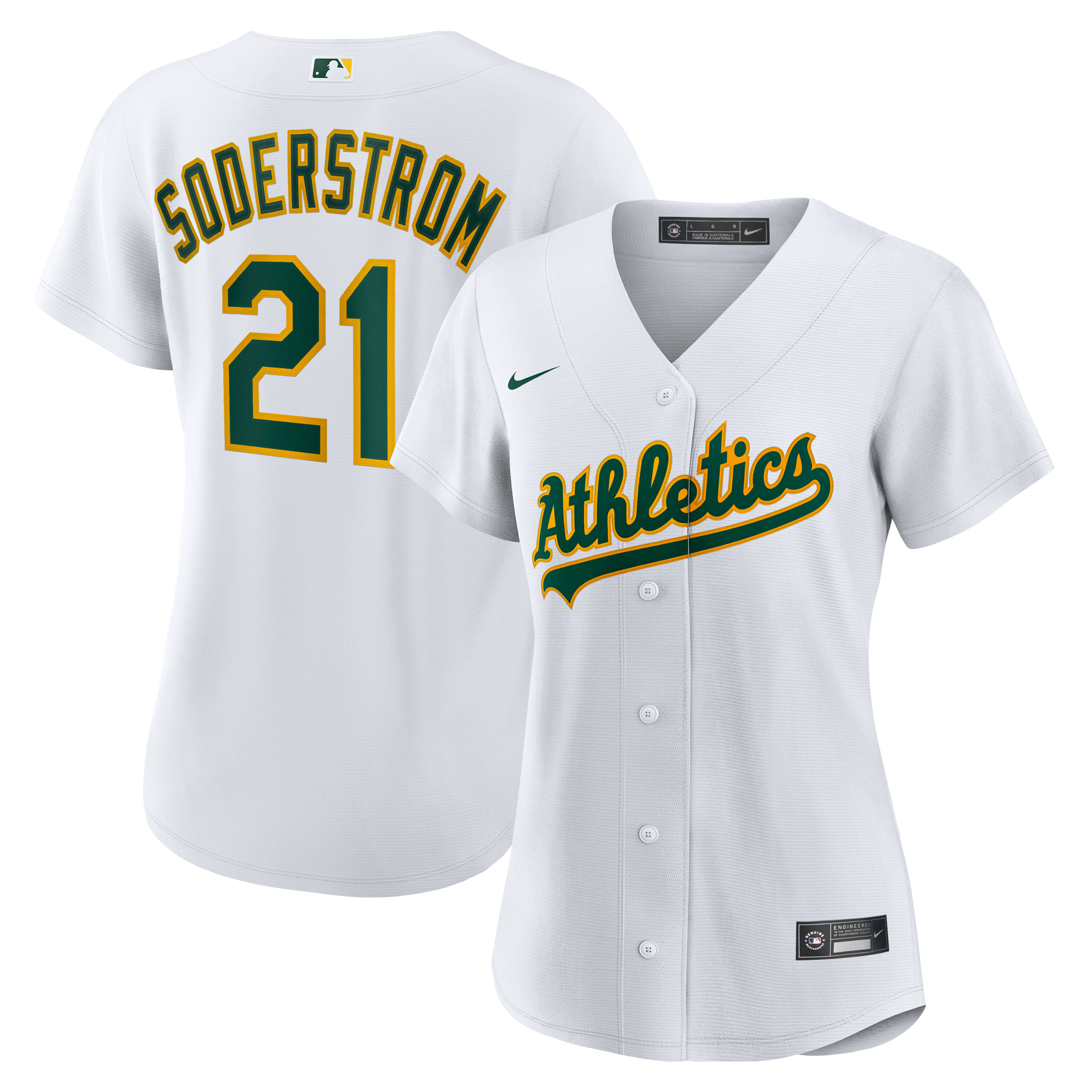 Women's Athletics Tyler Soderstrom White Home Replica Jersey