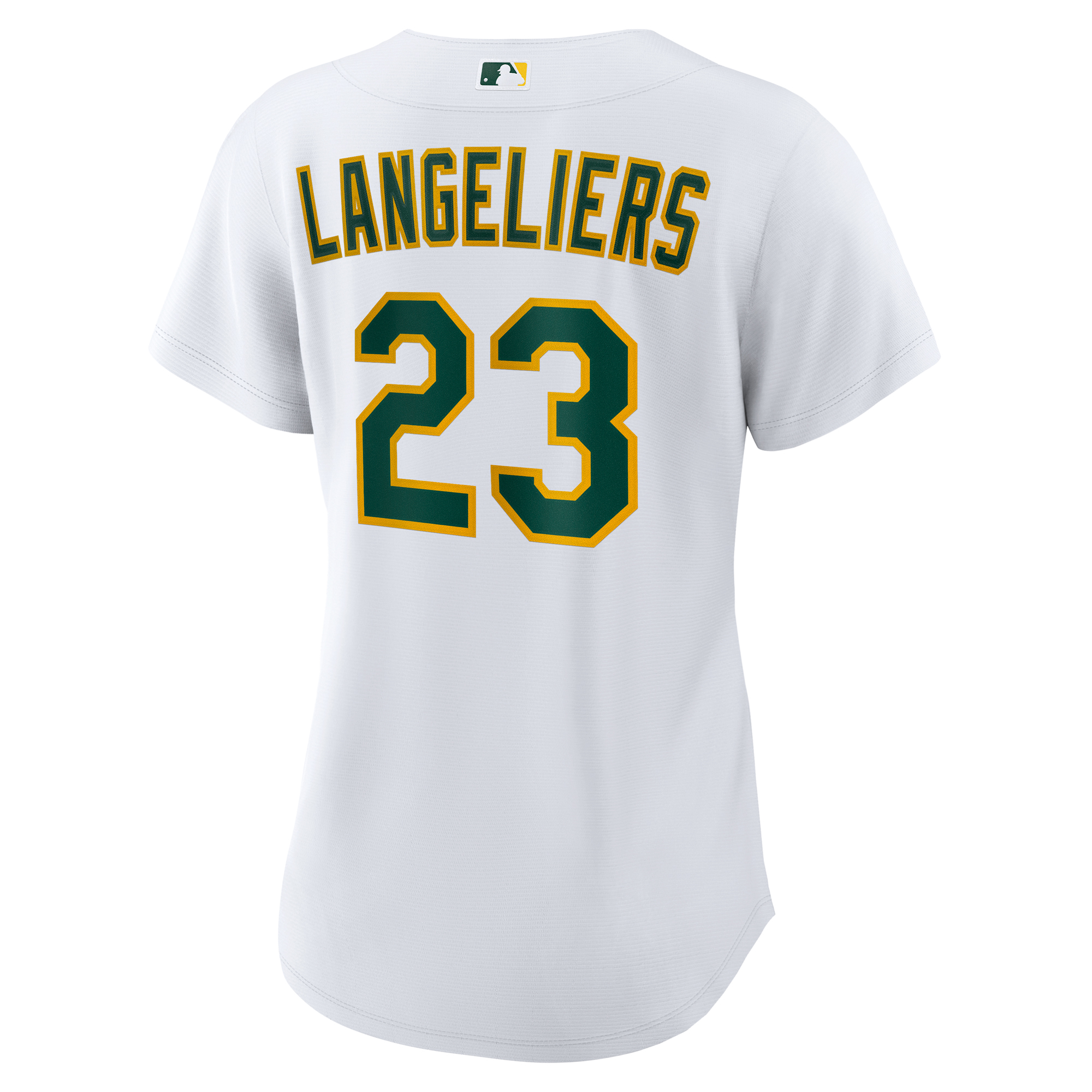 Women's Athletics Shea Langeliers Nike White Home Replica Jersey