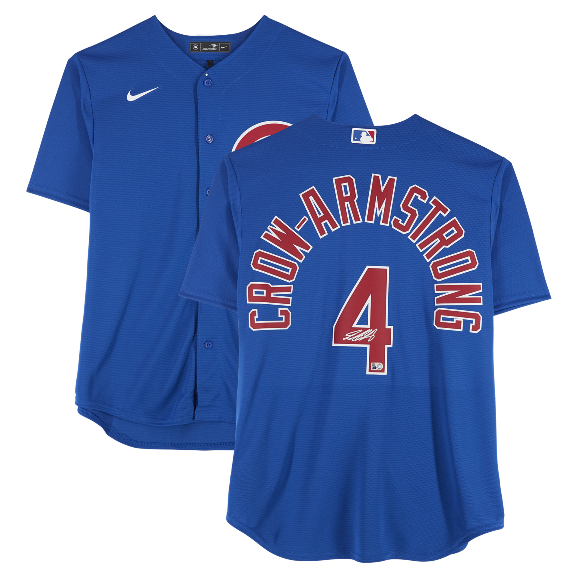 Pete Crow-Armstrong Chicago Cubs Autographed Fanatics Authentic Royal Replica Jersey