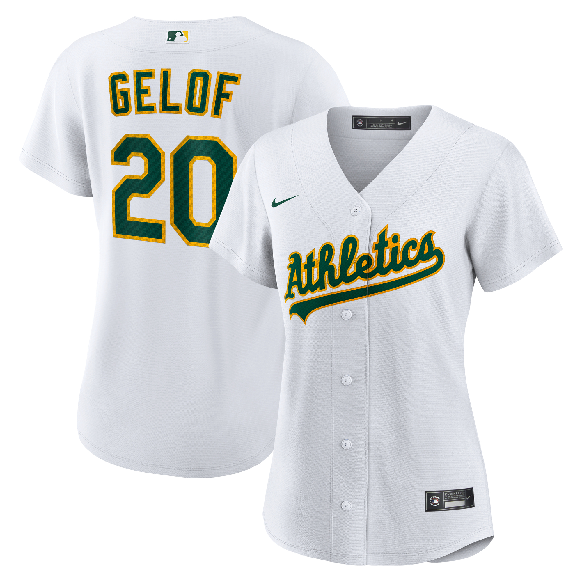 Women's Athletics Zack Gelof White Home Replica Jersey