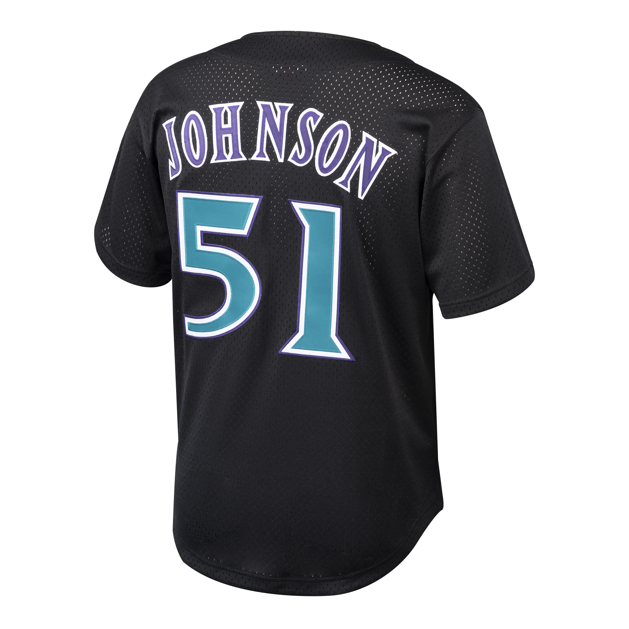 Youth Arizona Diamondbacks Randy Johnson Mitchell & Ness Black Cooperstown Collection Mesh Batting Practice Jersey