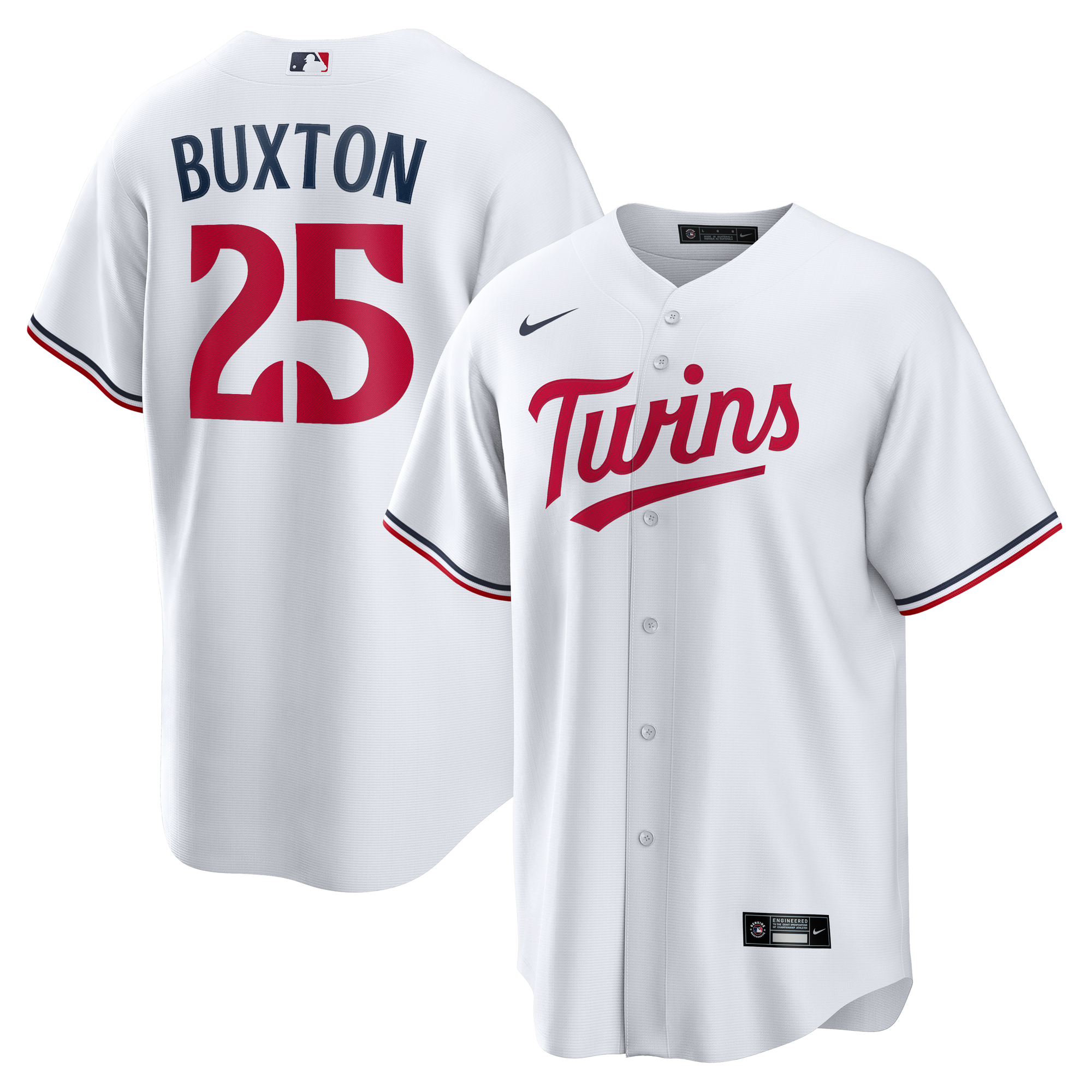 Men's Minnesota Twins Byron Buxton White Home Replica Jersey