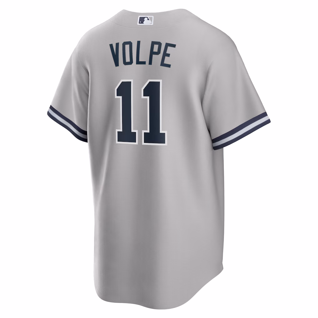 Men's New York Yankees Anthony Volpe Gray Road Replica Jersey