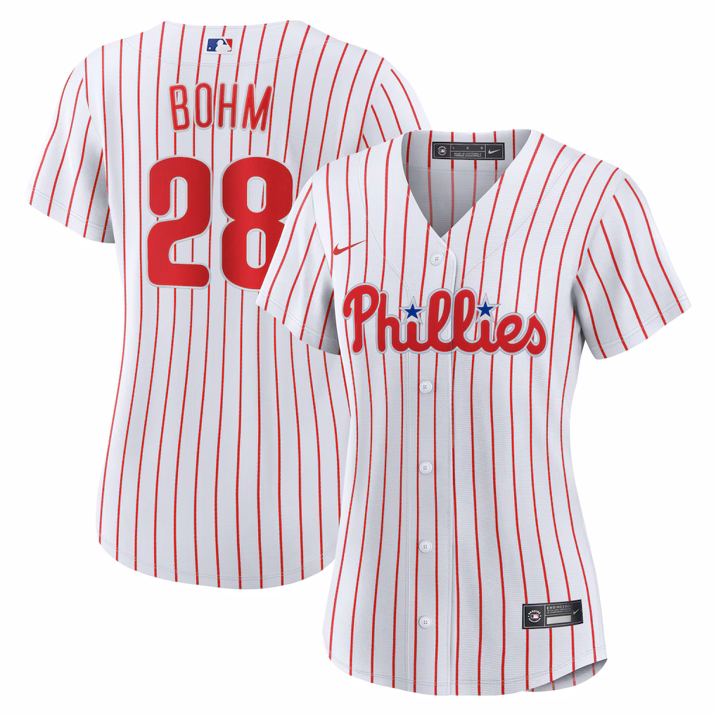 Women's Philadelphia Phillies Alec Bohm White Home Replica Jersey