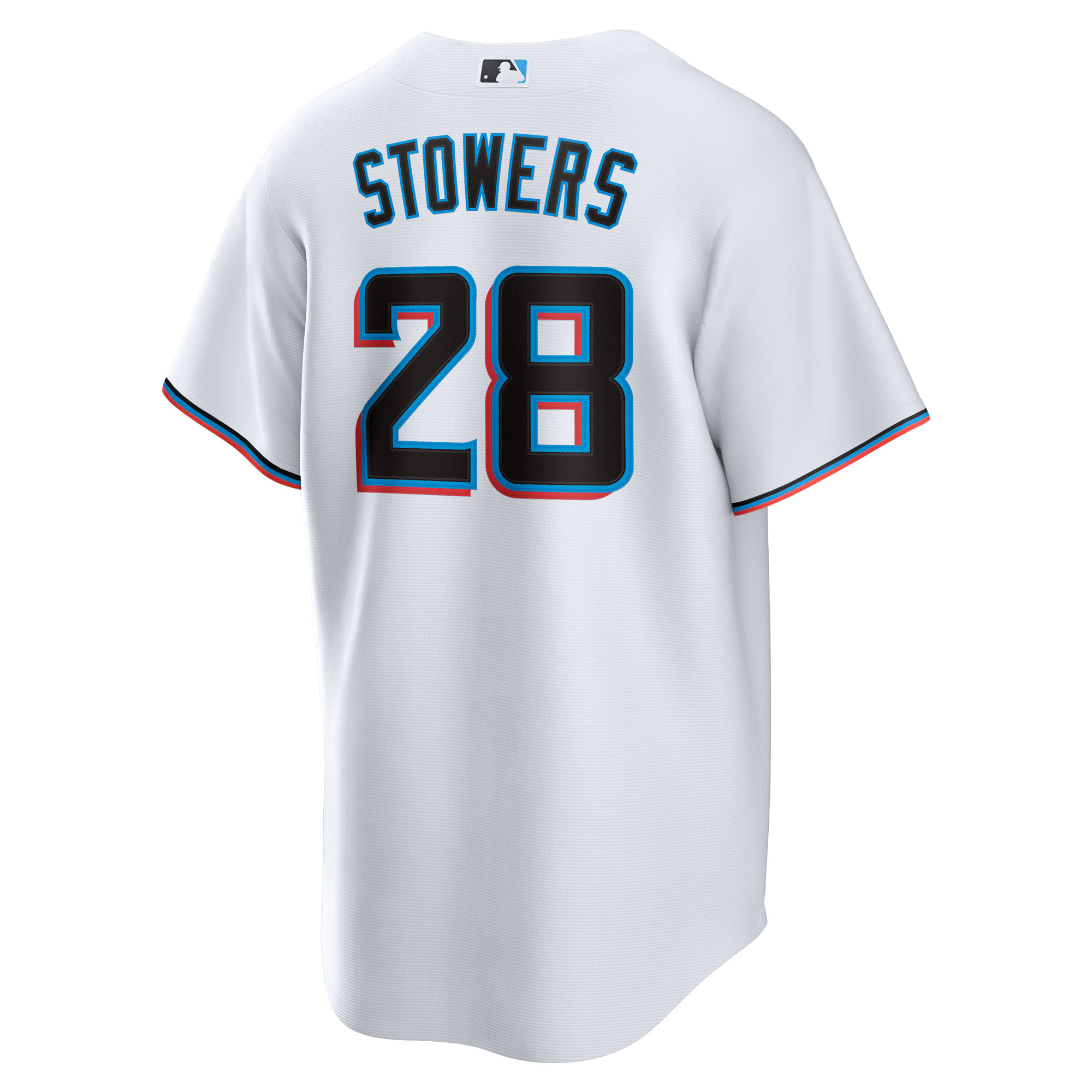 Youth Miami Marlins Kyle Stowers White Home Replica Jersey