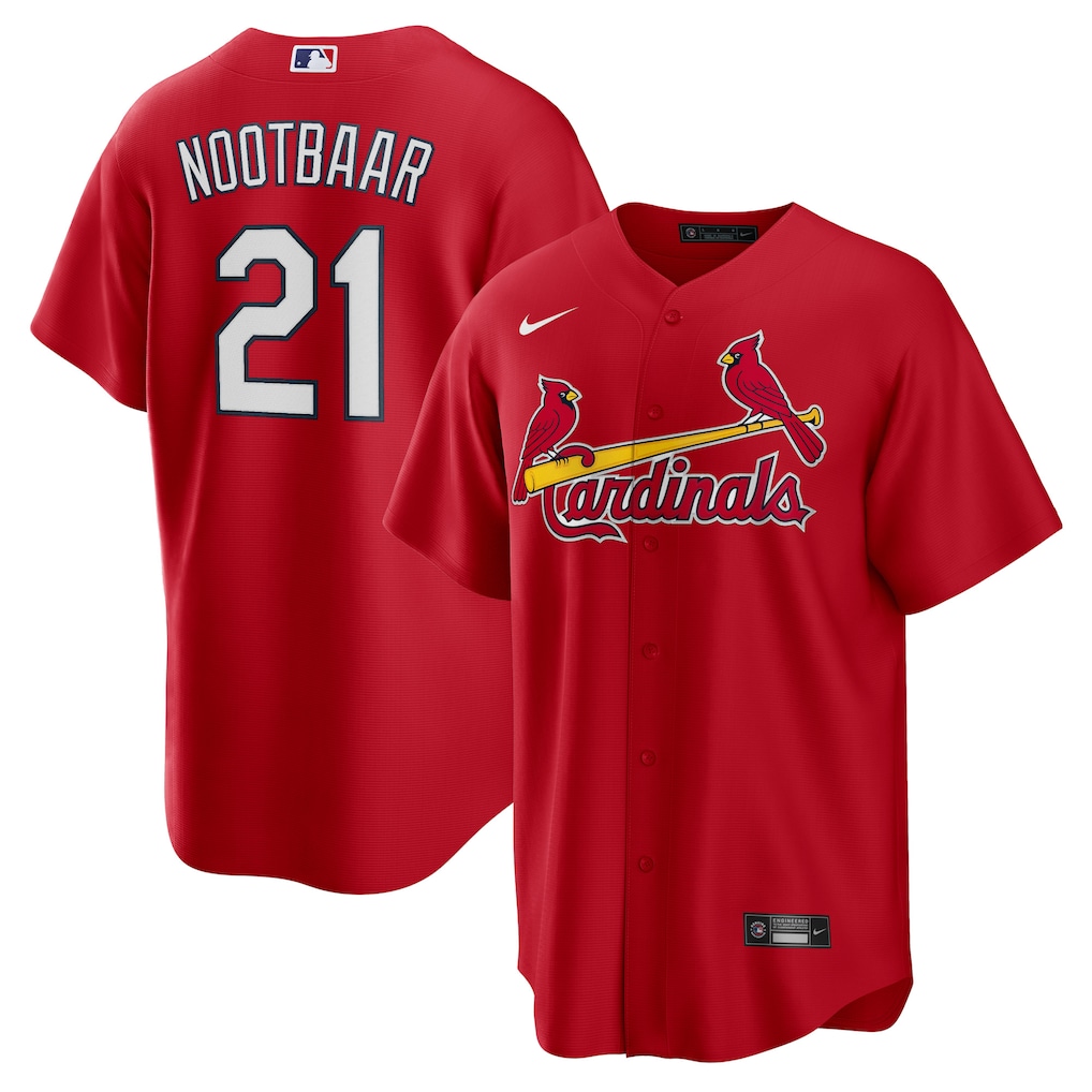 Men's St. Louis Cardinals Lars Nootbaar Red Big & Tall Alternate Replica Player Jersey