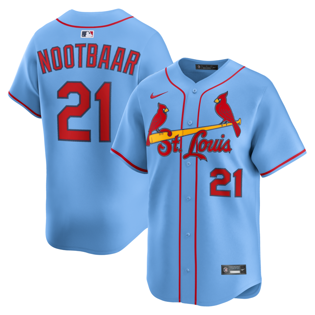 Men's St. Louis Cardinals Lars Nootbaar Light Blue Alternate Limited Jersey