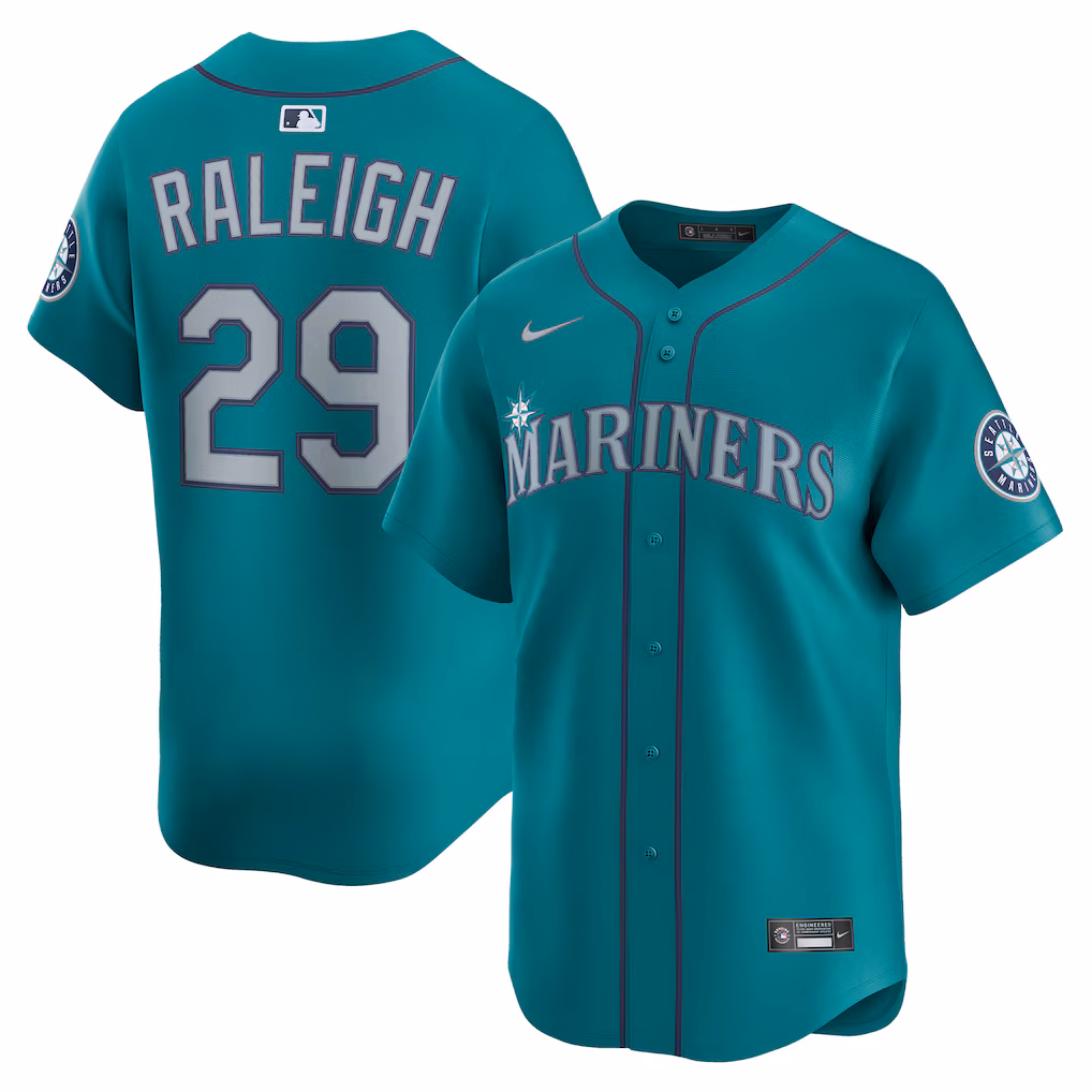 Men's Seattle Mariners Cal Raleigh Teal Alternate Limited Jersey
