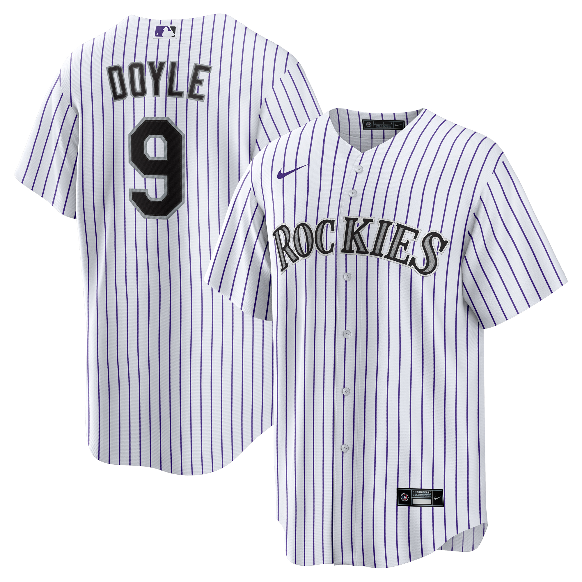 Men's Colorado Rockies Brenton Doyle White Home Replica Jersey