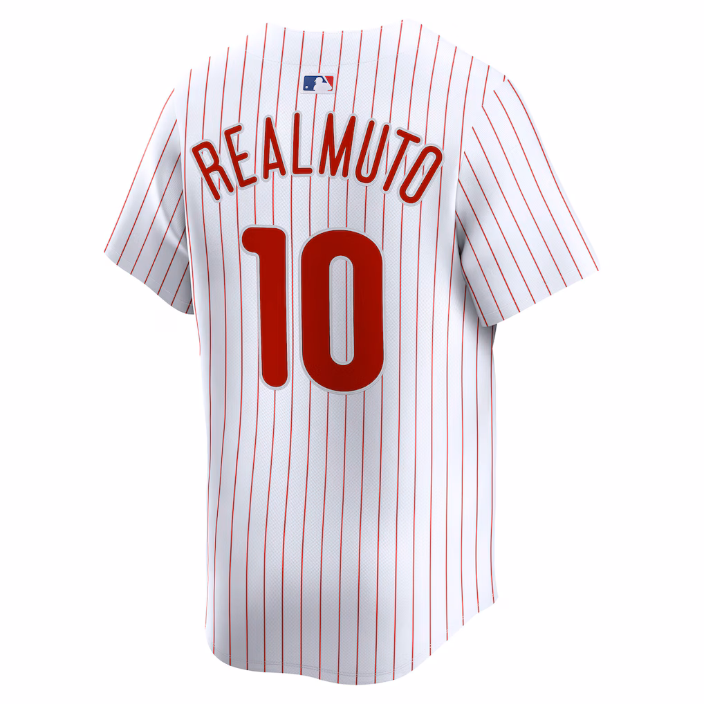Men's Philadelphia Phillies J.T. Realmuto White Home Limited Player Jersey