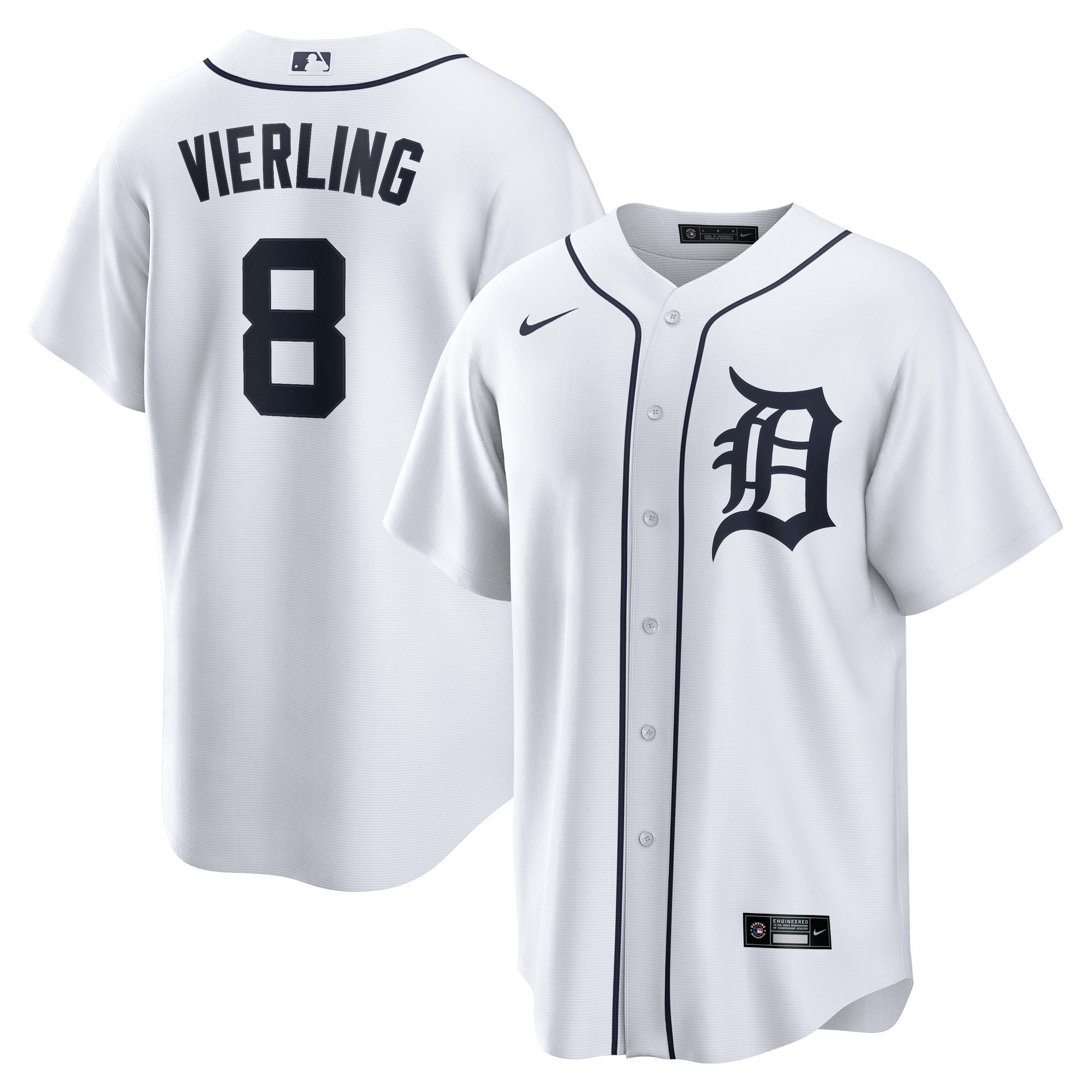 Men's Detroit Tigers Matt Vierling White Home Replica Jersey