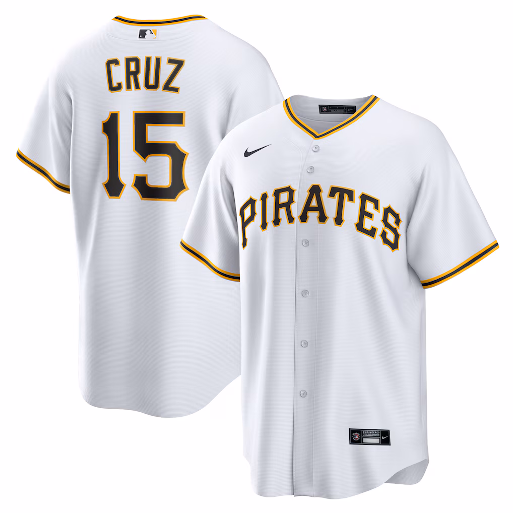 Men's Pittsburgh Pirates Oneil Cruz White Home Replica Jersey