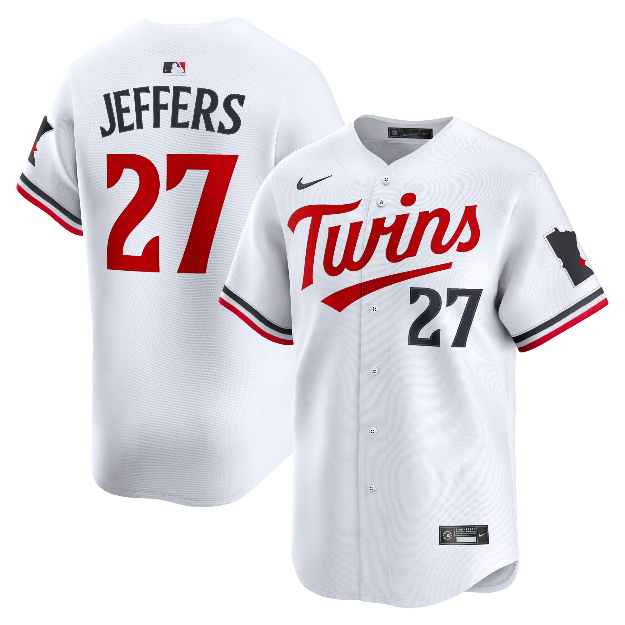 Men's Minnesota Twins Ryan Jeffers White Home Limited Player Jersey
