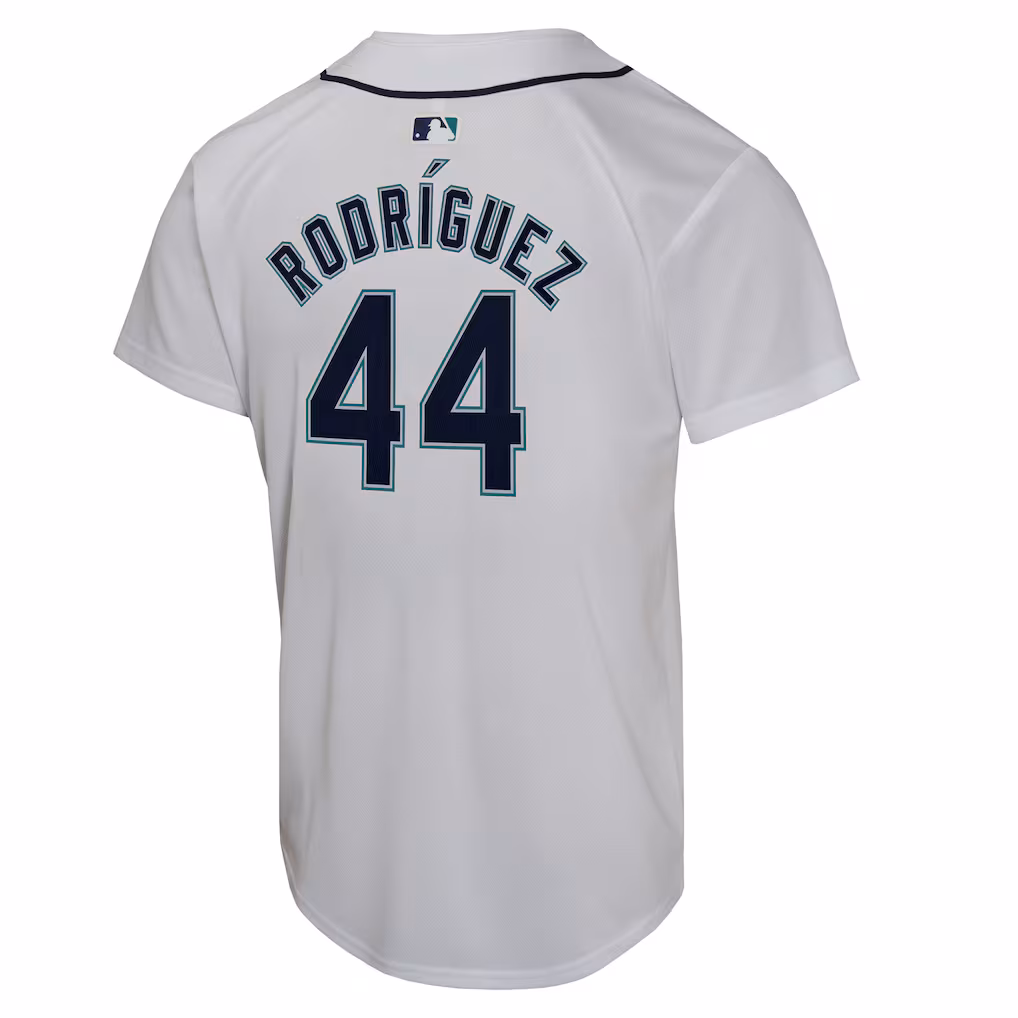 Youth Seattle Mariners Julio Rodríguez White Home Game Player Jersey