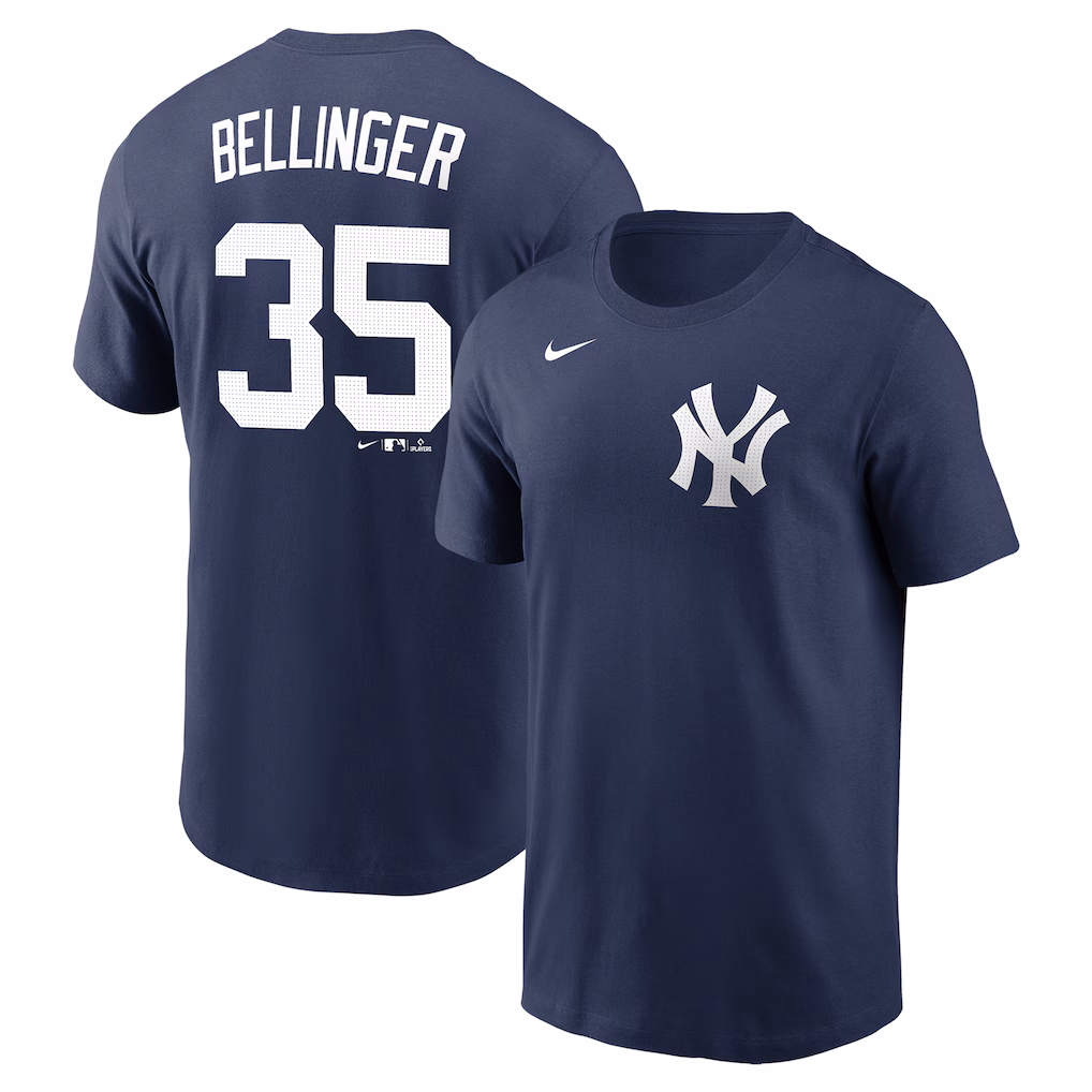 Men's New York Yankees Cody Bellinger Navy Fuse Name & Number T-Shirt