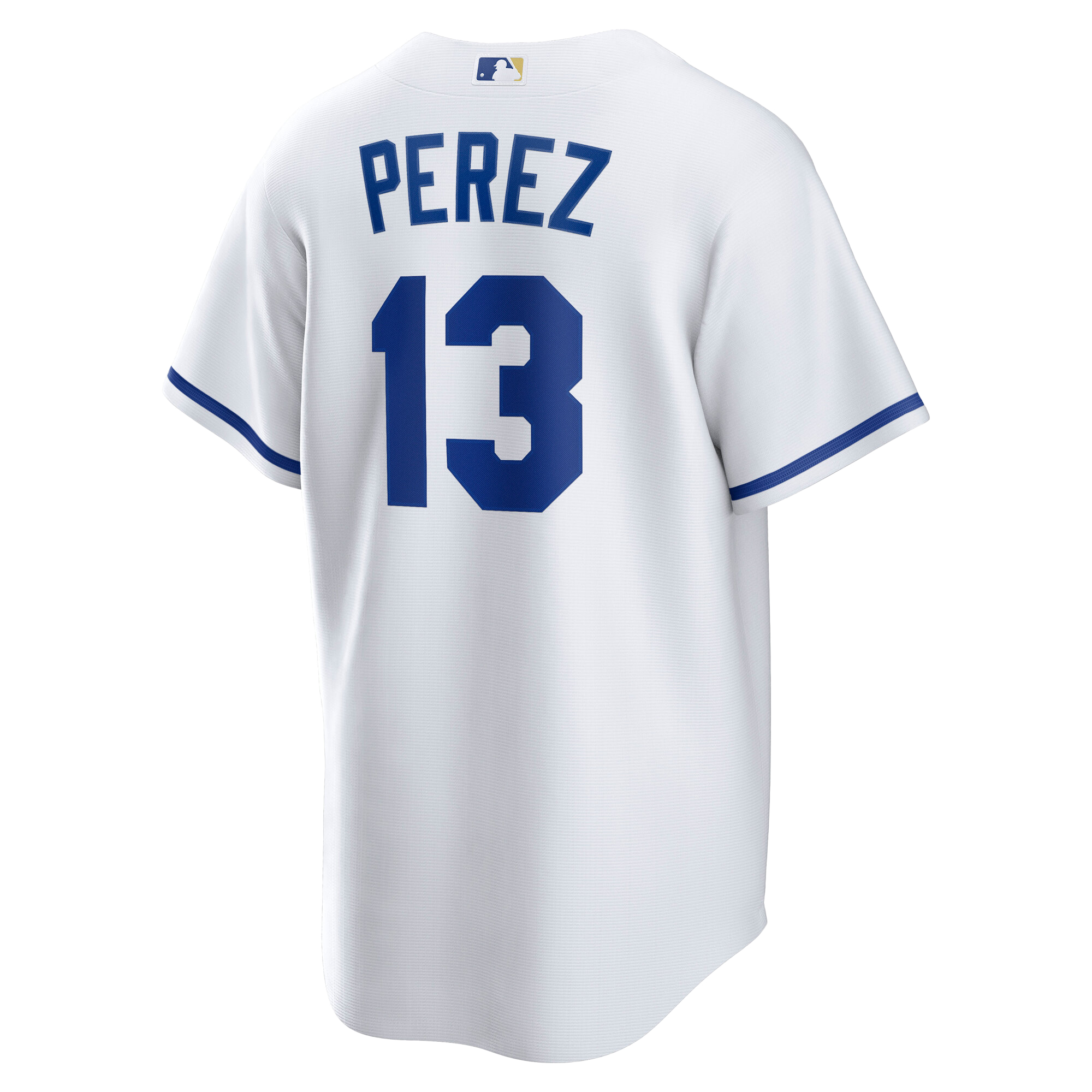 Men's Kansas City Royals Salvador Perez White Home Replica Player Jersey
