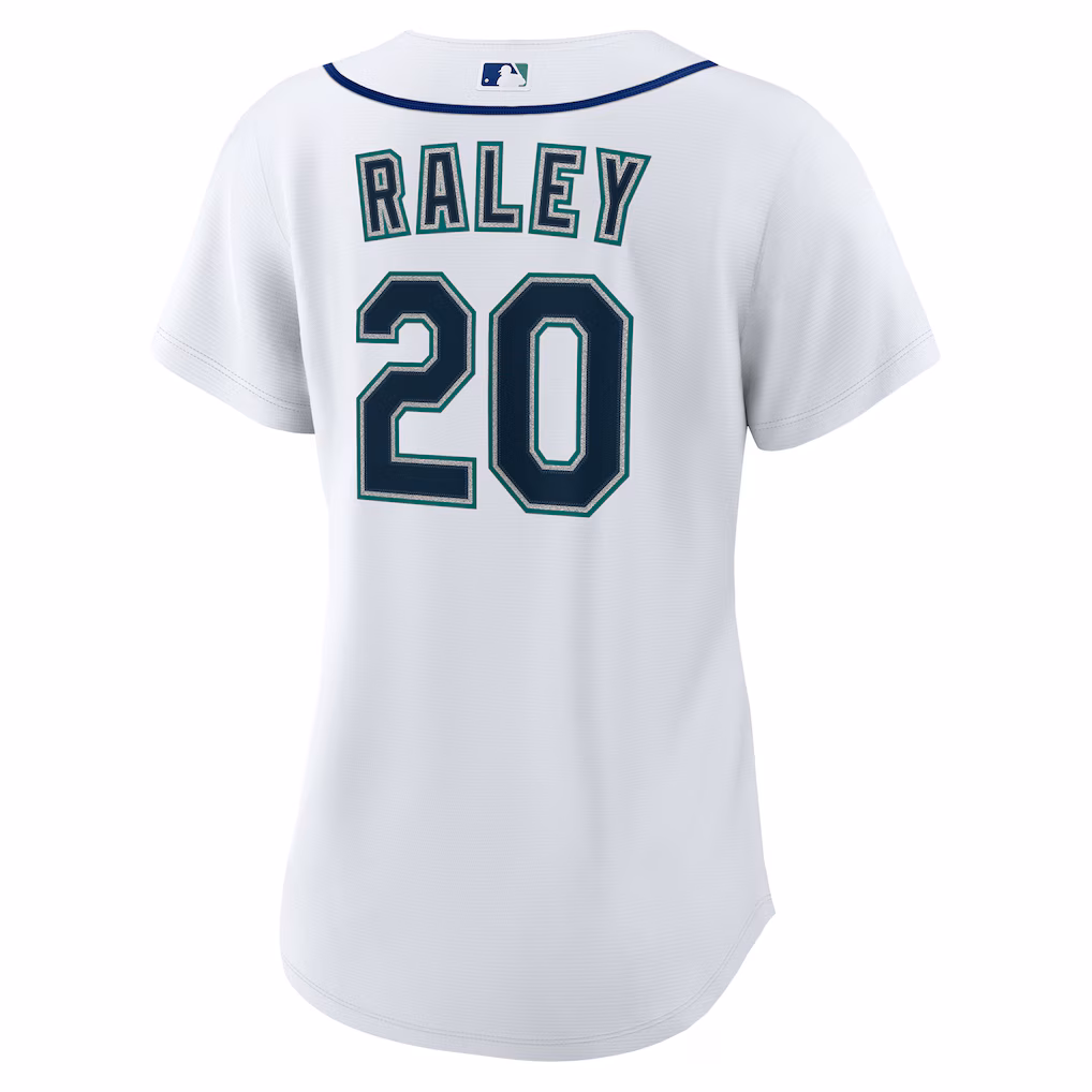 Women's Seattle Mariners Luke Raley White Home Replica Jersey