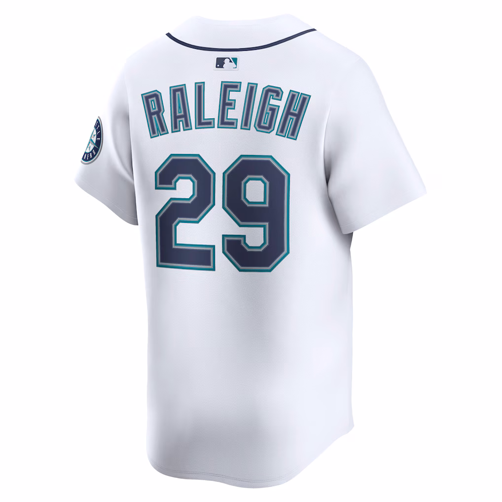 Men's Seattle Mariners Cal Raleigh White Home Limited Player Jersey