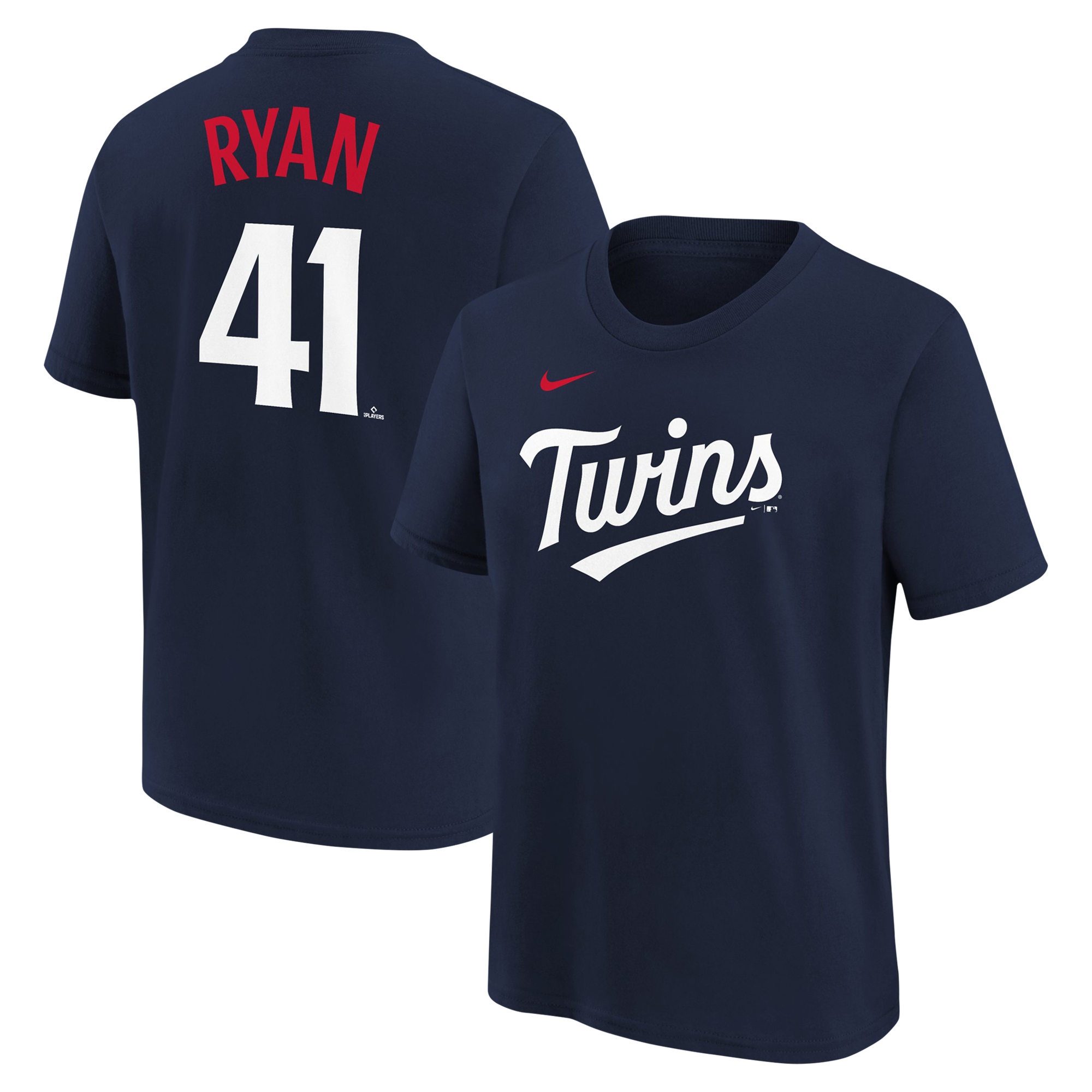 Youth Minnesota Twins Joe Ryan Navy Name & Number T-Shirt
