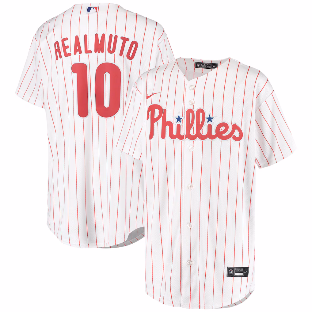 Youth Philadelphia Phillies J.T. Realmuto White Alternate Replica Player Jersey