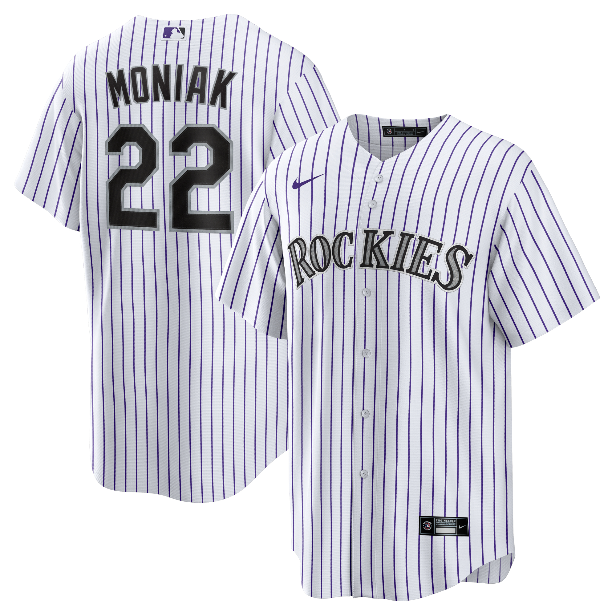 Men's Colorado Rockies Mickey Moniak White Home Replica Jersey