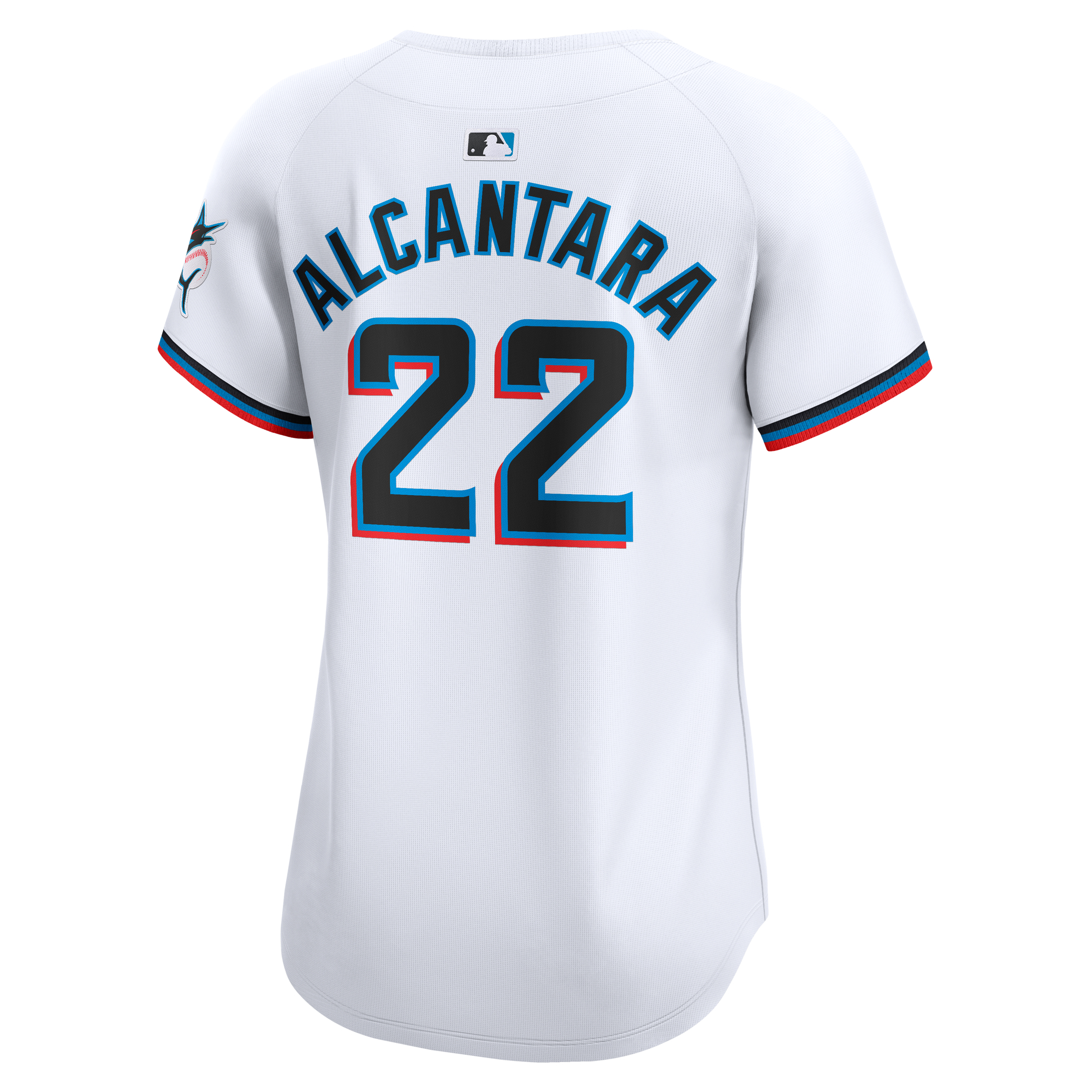 Women's Miami Marlins Sandy Alcantara White Home Limited Player Jersey