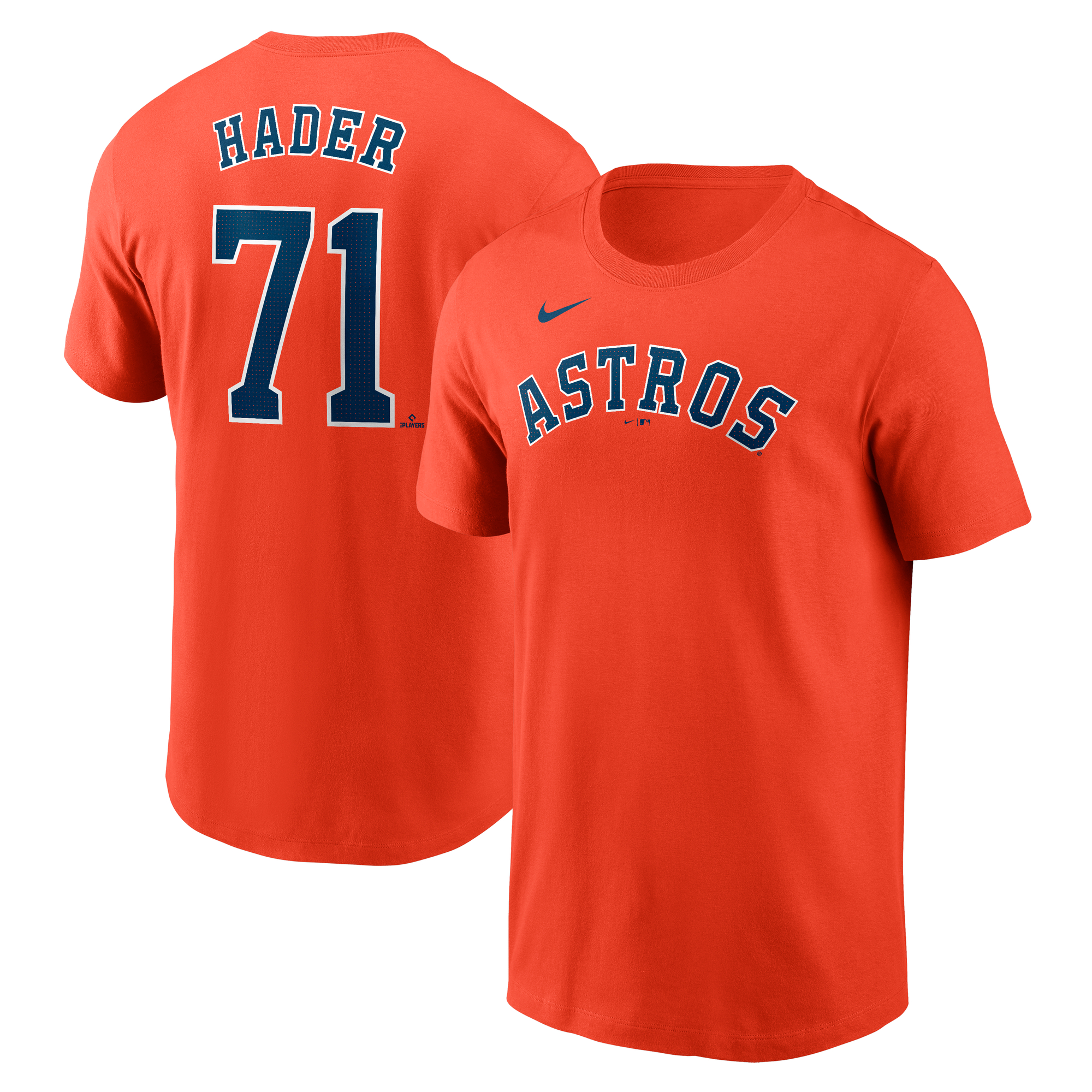 Men's Houston Astros Josh Hader Orange Fuse Name & Number T-Shirt