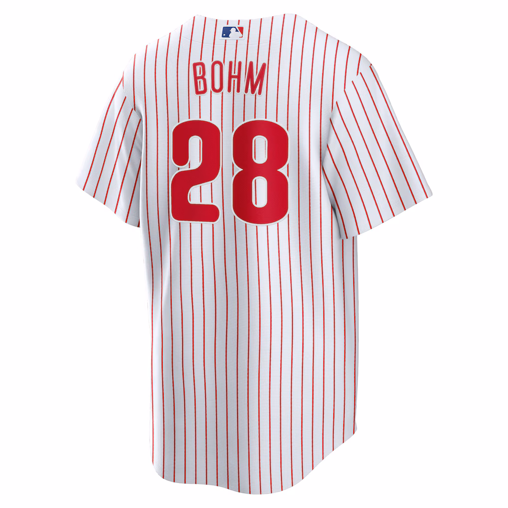 Youth Philadelphia Phillies Alec Bohm White Home Replica Jersey