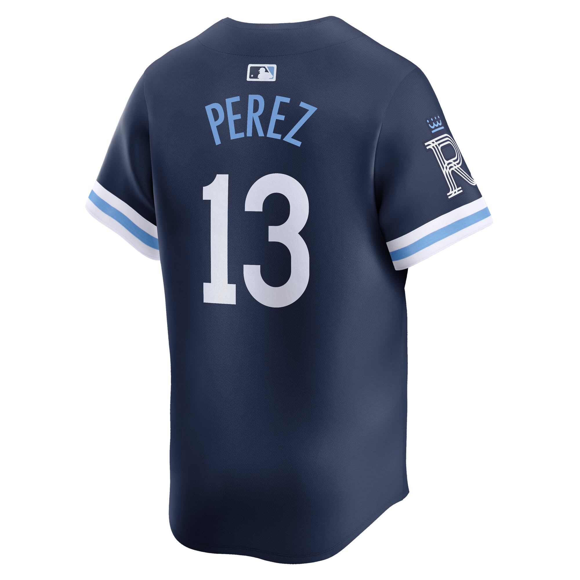 Men's Kansas City Royals Salvador Perez Navy City Connect Limited Player Jersey