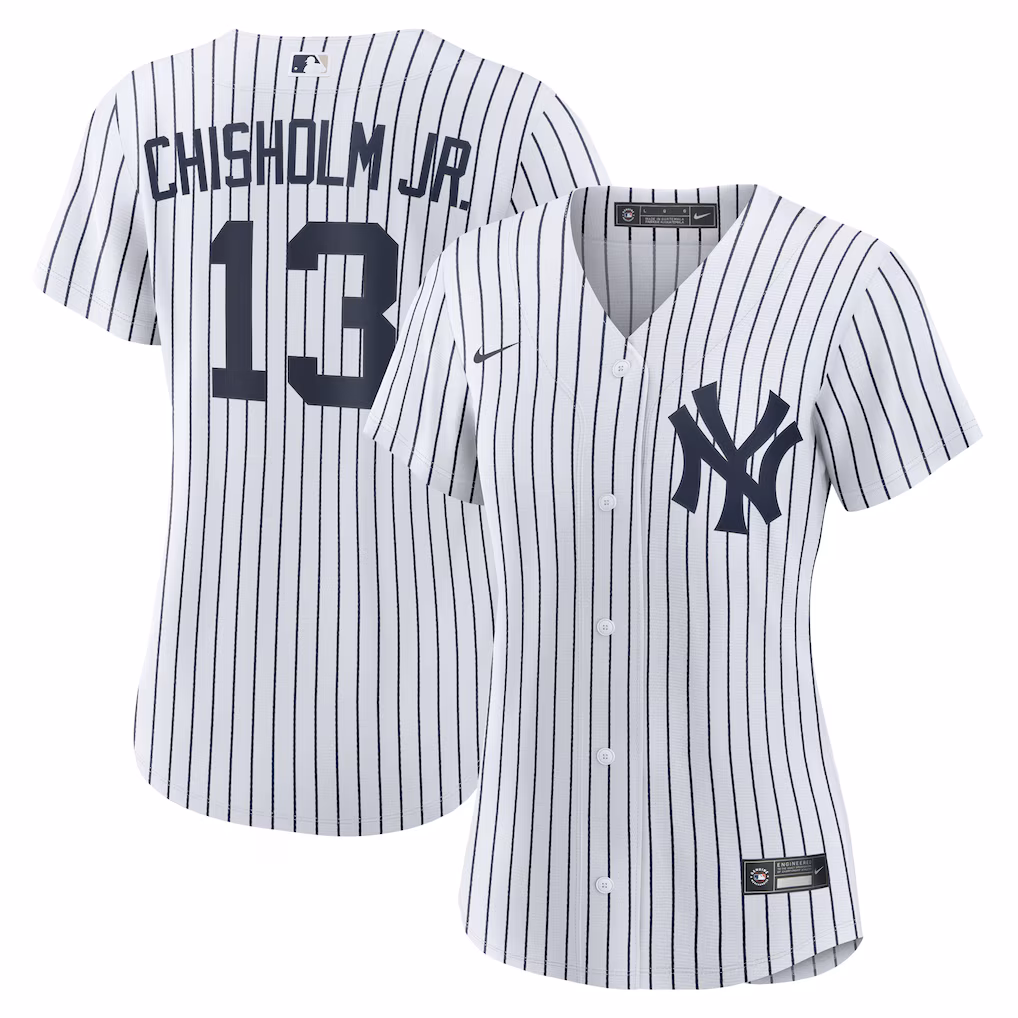Women's New York Yankees Jazz Chisholm Jr. White Home Replica Jersey