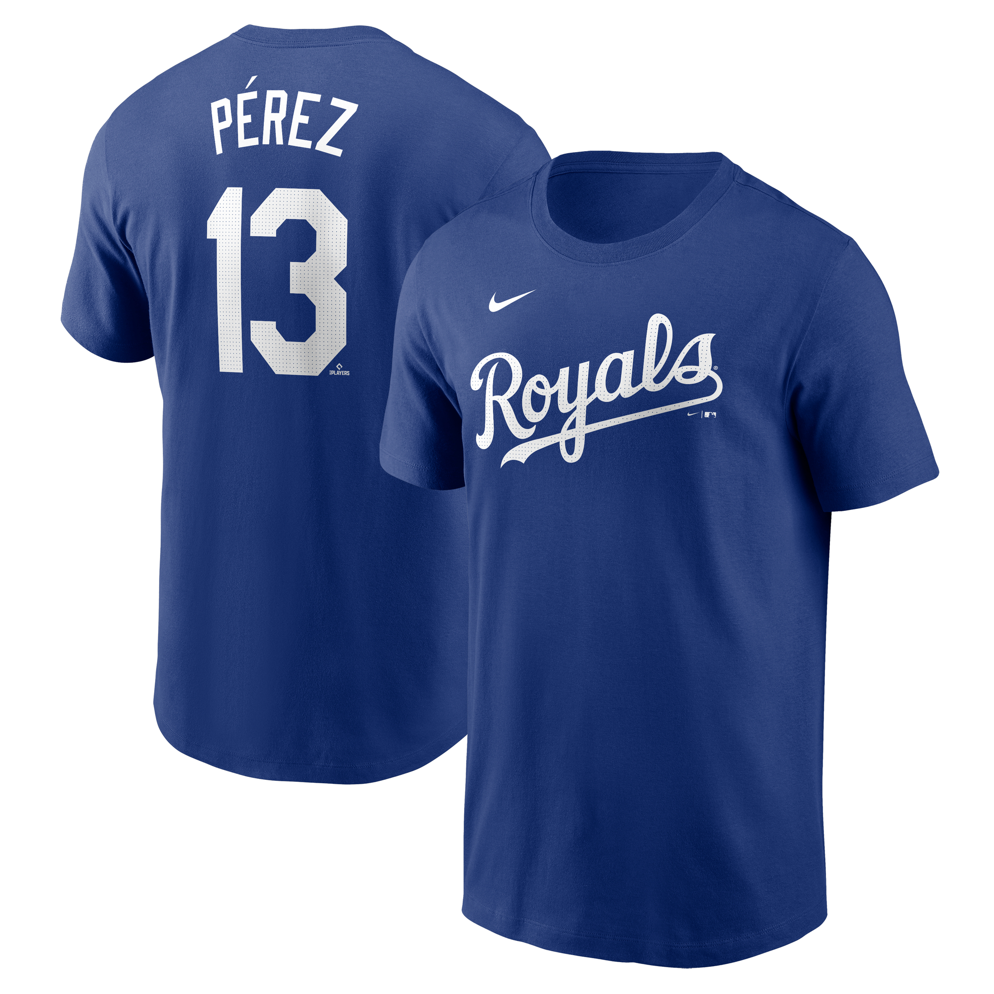 Men's Kansas City Royals Salvador Perez Royal Fuse Name & Number T-Shirt